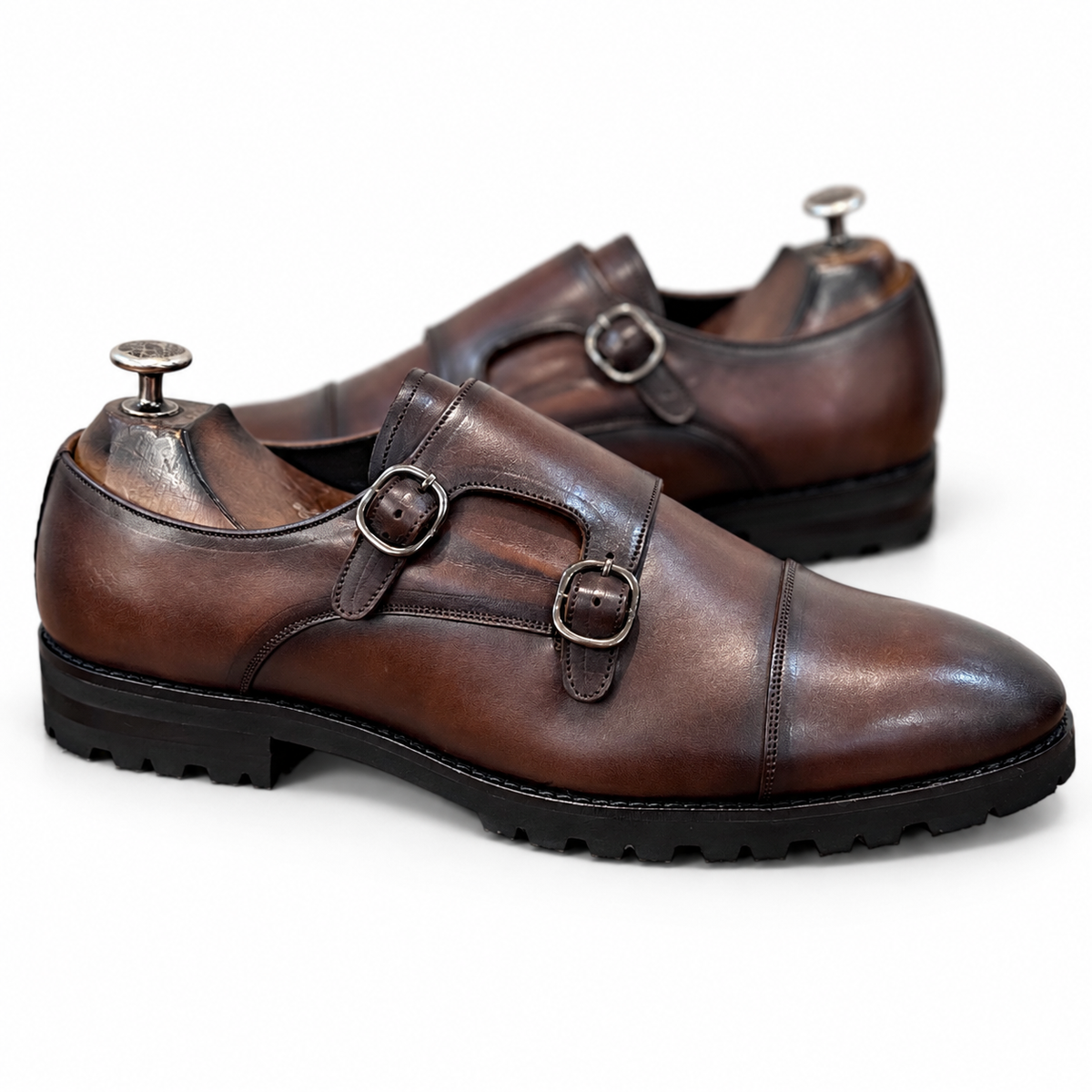 Regent Brown Double Monk Straps