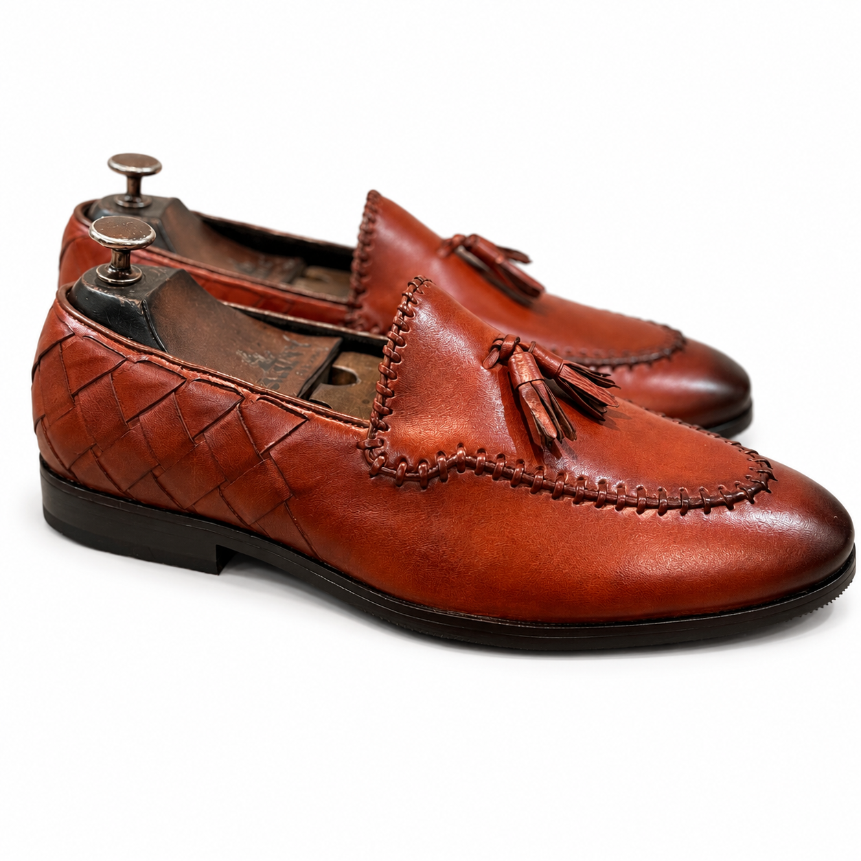 Gael - Brown Weaved Loafers