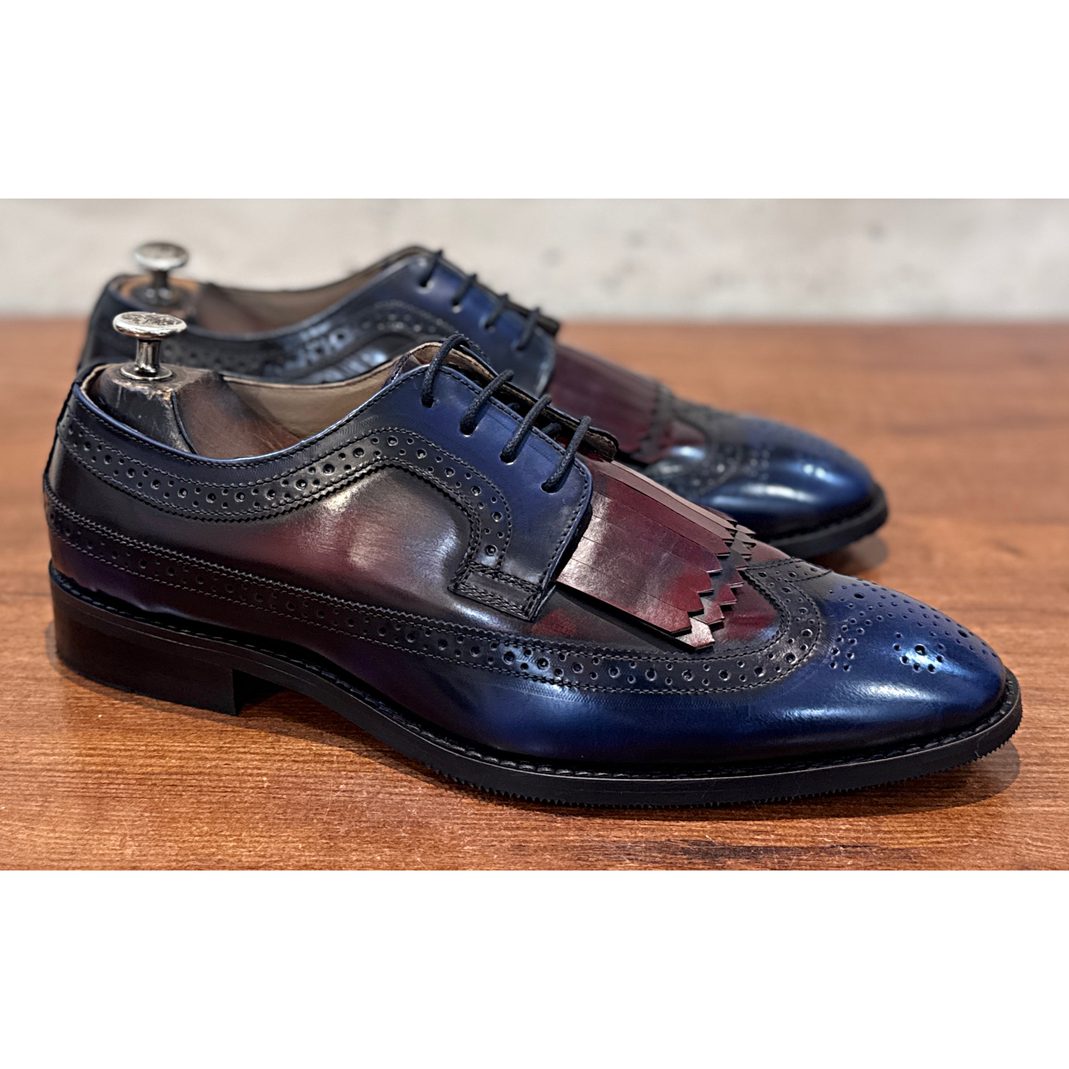 Midnight Royale Kiltie Brogue Derby Shoes