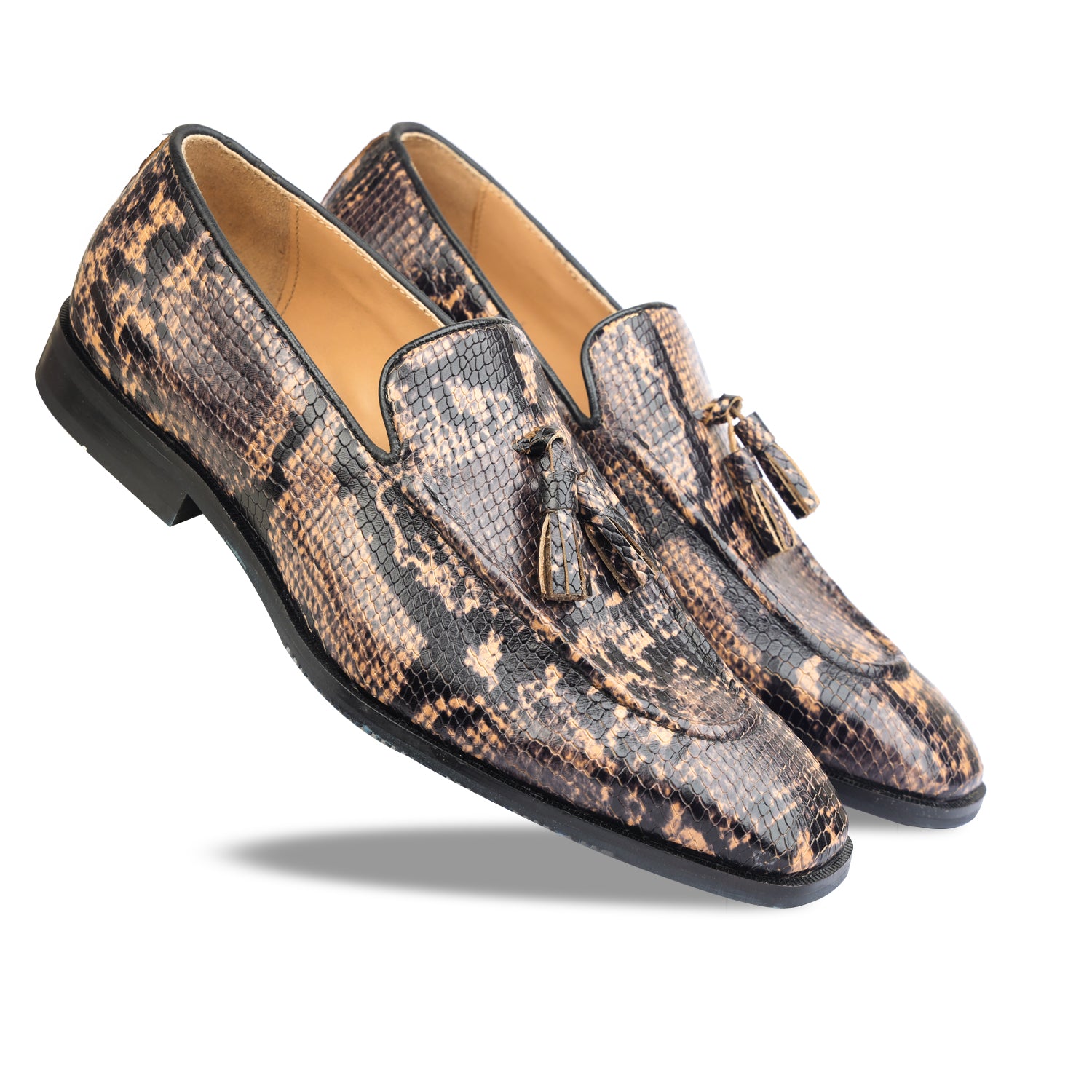 Snake Embossed Loafers