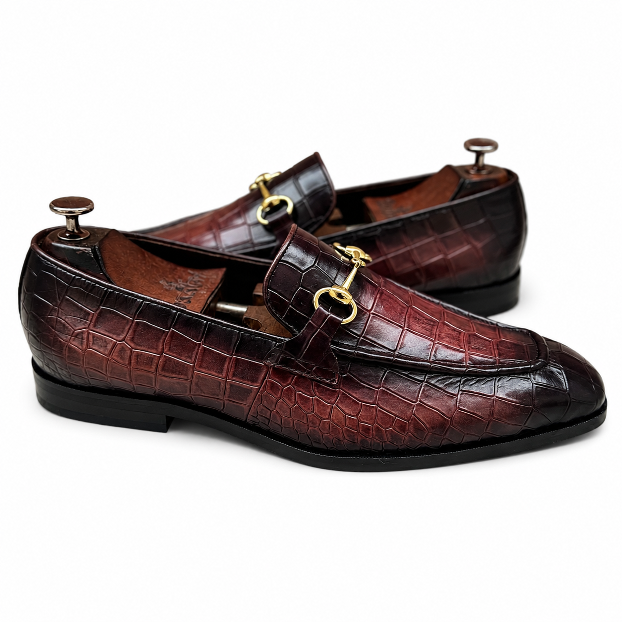 Horsebit Loafers Hand Patina Croco