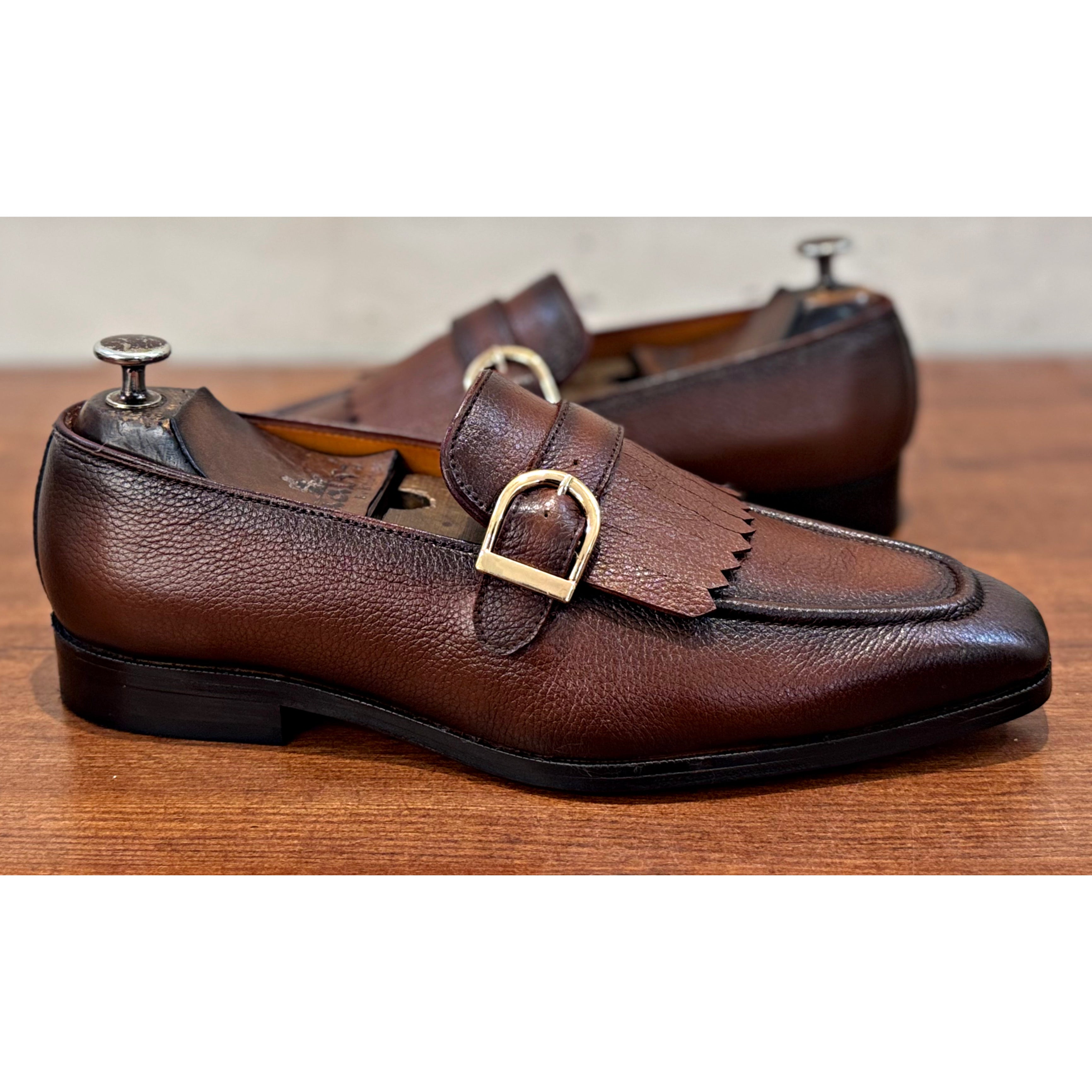 Tan Loafers with Fringe Ndm
