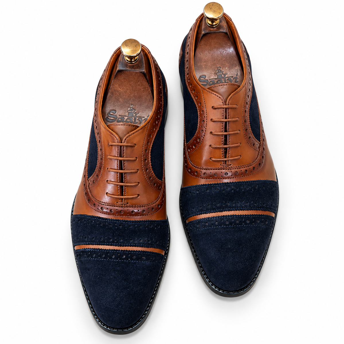 Marino Cognac Wingtip Brogue Shoes
