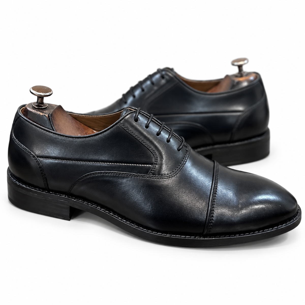 Regent Black Cap-Toe Oxford