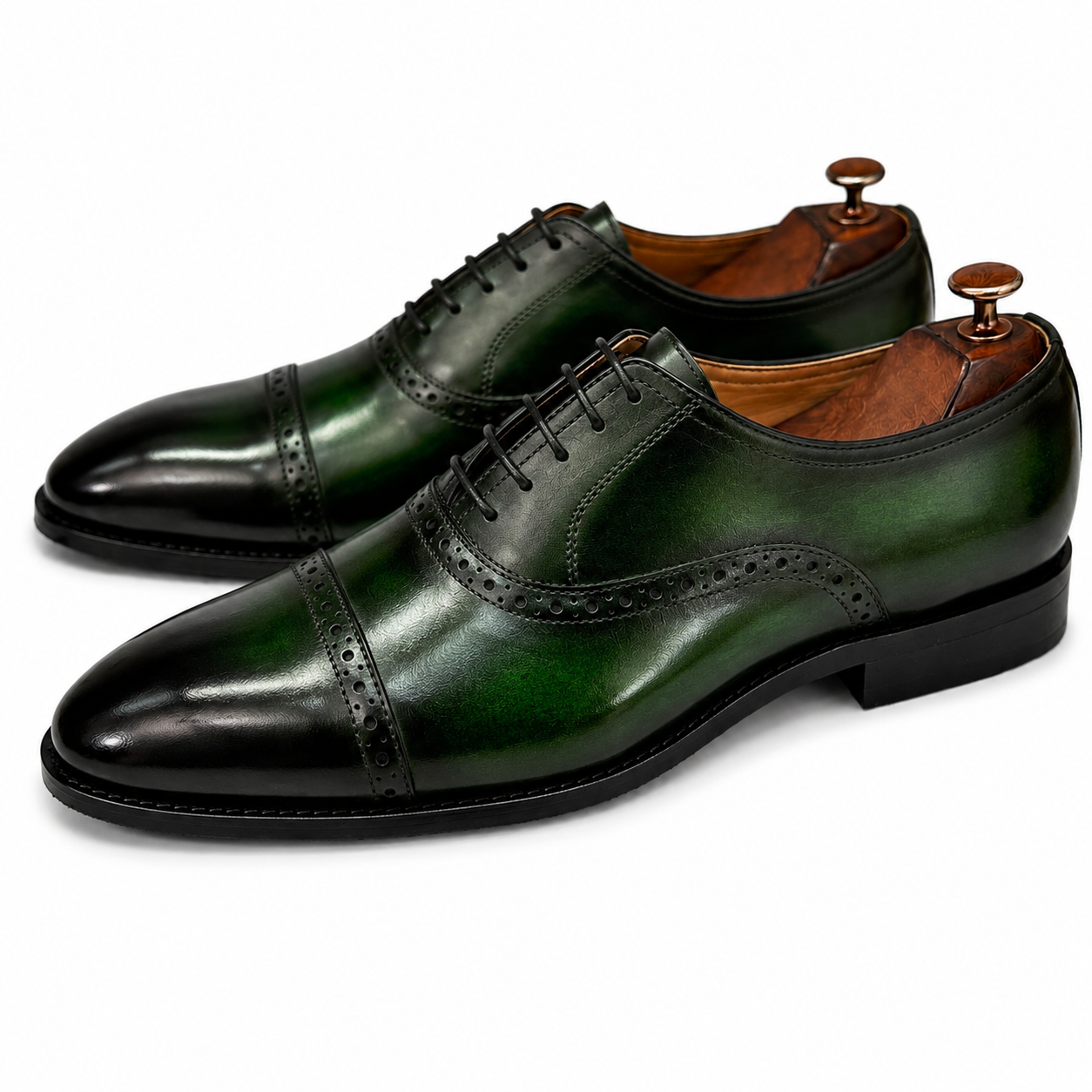 The Emerald Sovereign Cap-Toe Oxford