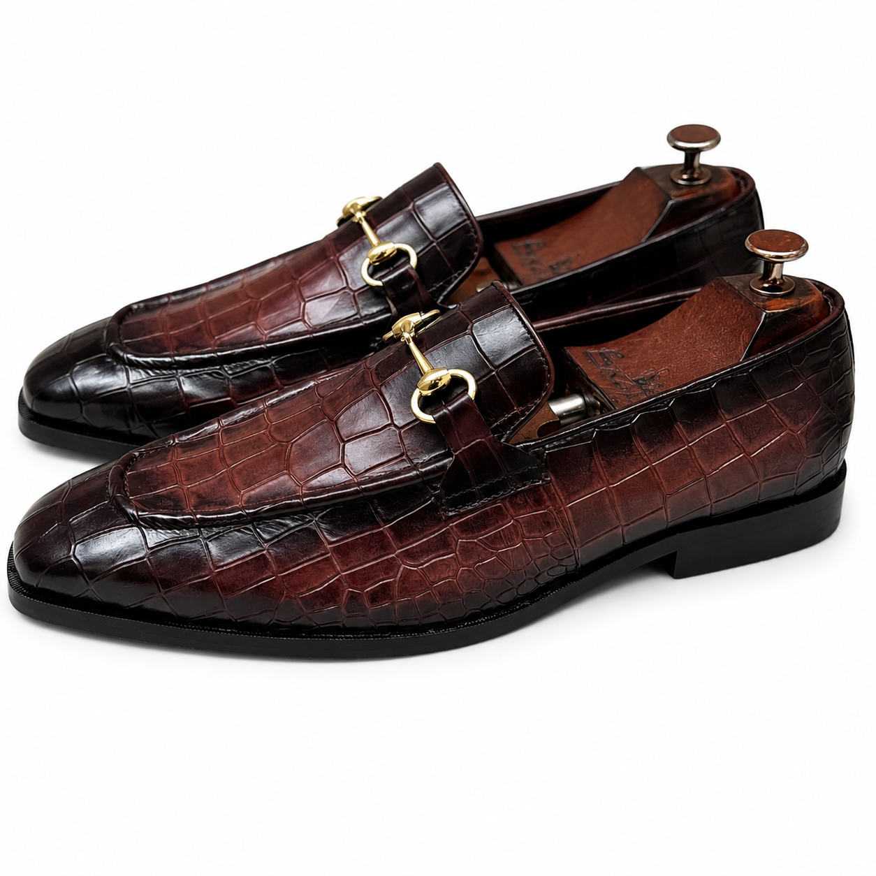 Horsebit Loafers Hand Patina Croco