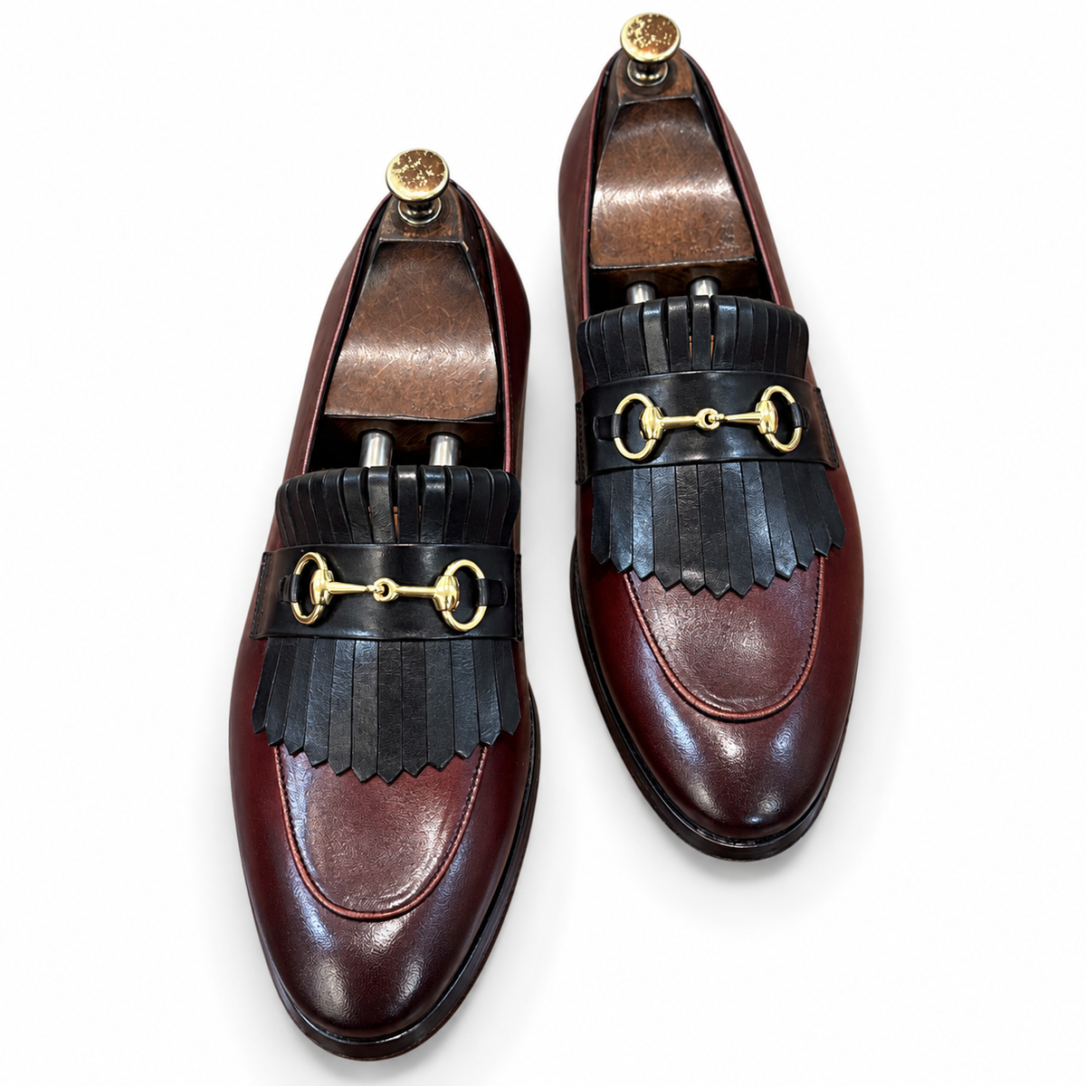 Bordeaux Fringe Horsebit Loafers