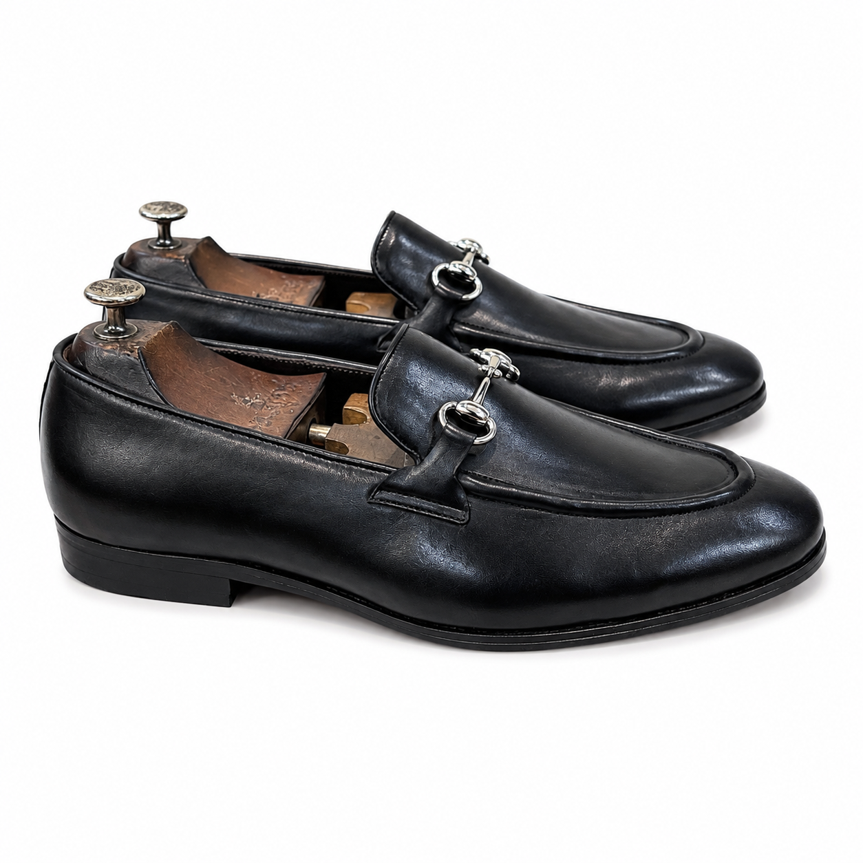 Noir Sovereign Silver Horsebit Loafer