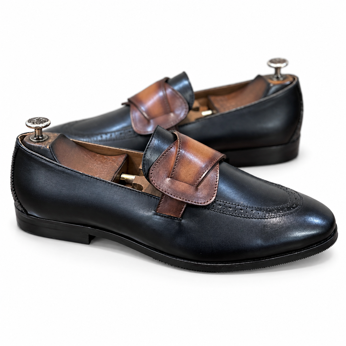 Butterfly Loafers Black & Tan