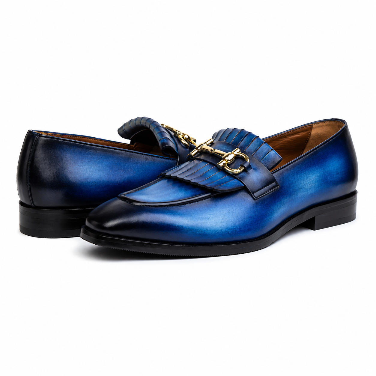Azure Regent Kiltie Loafers