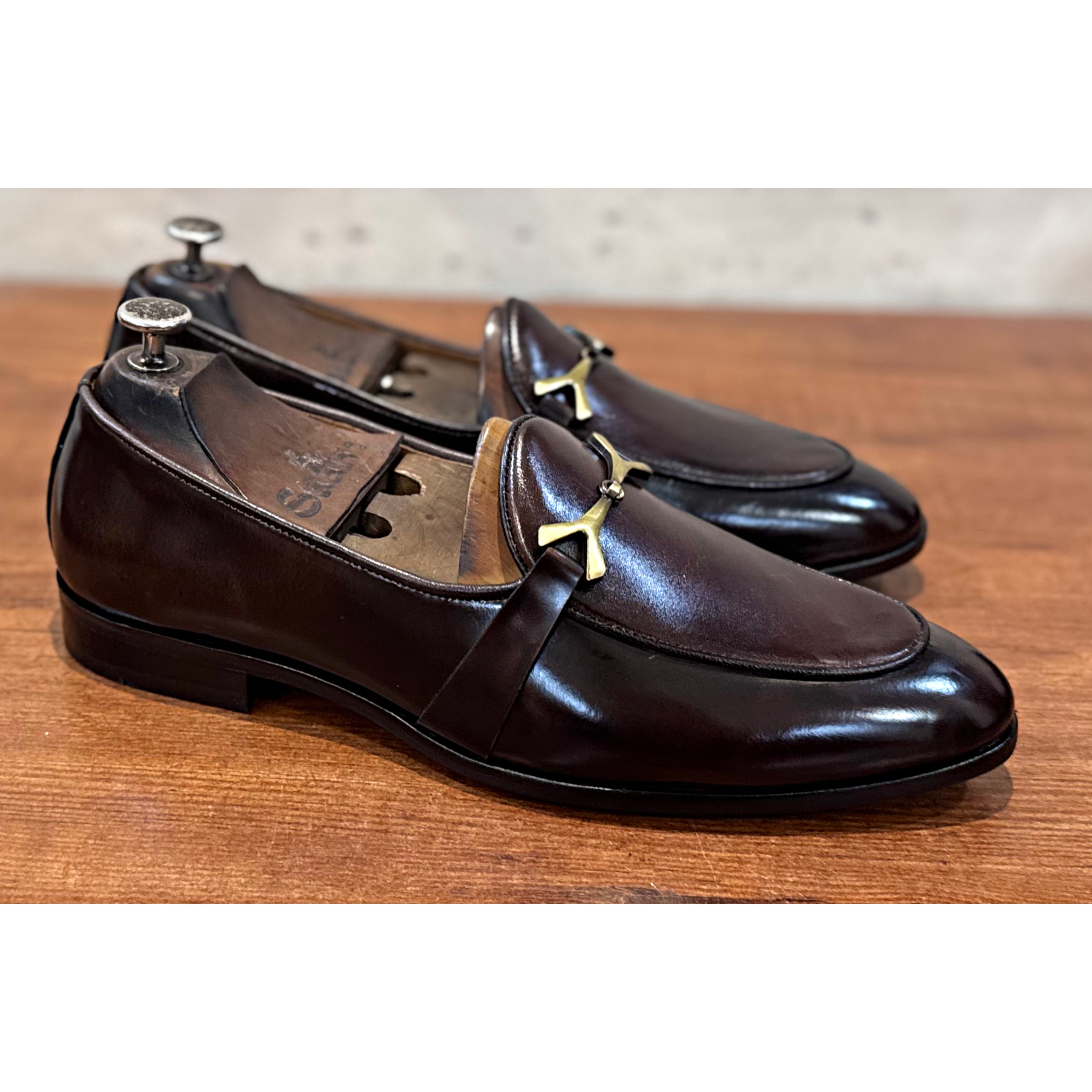Brown Loafers With Buckle