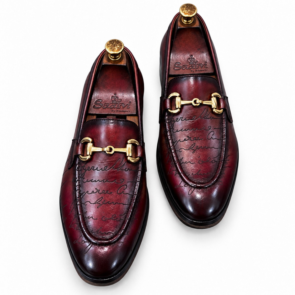 Bordeaux Élégance Horsebit Loafers