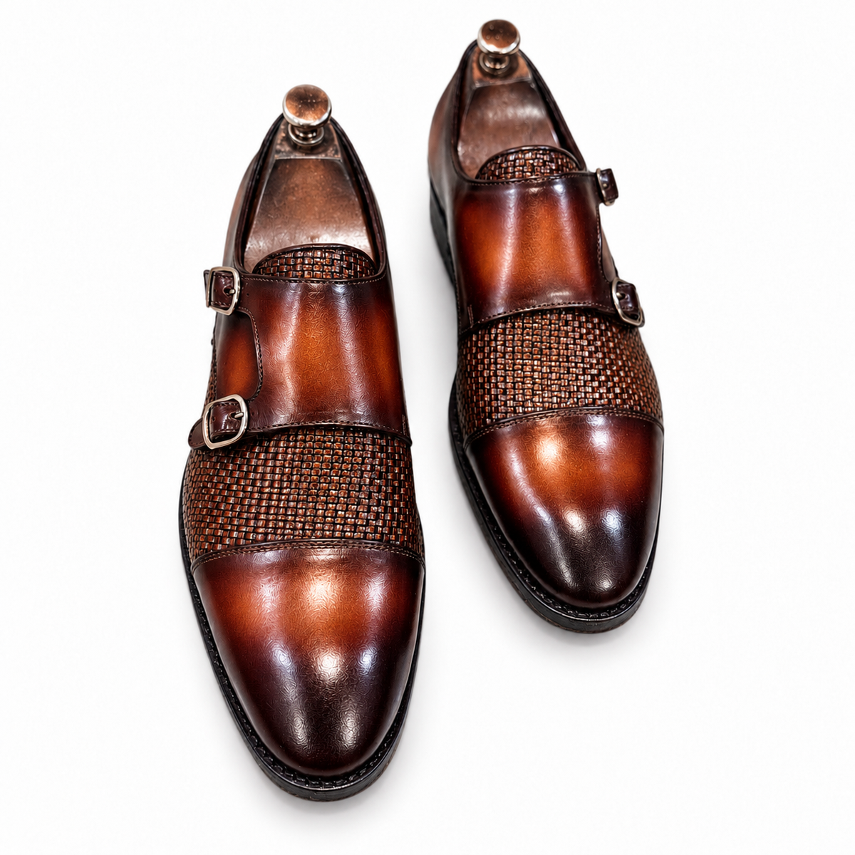 Cognac Imperiale — Cognac Brown Hand-Patina Double Monks