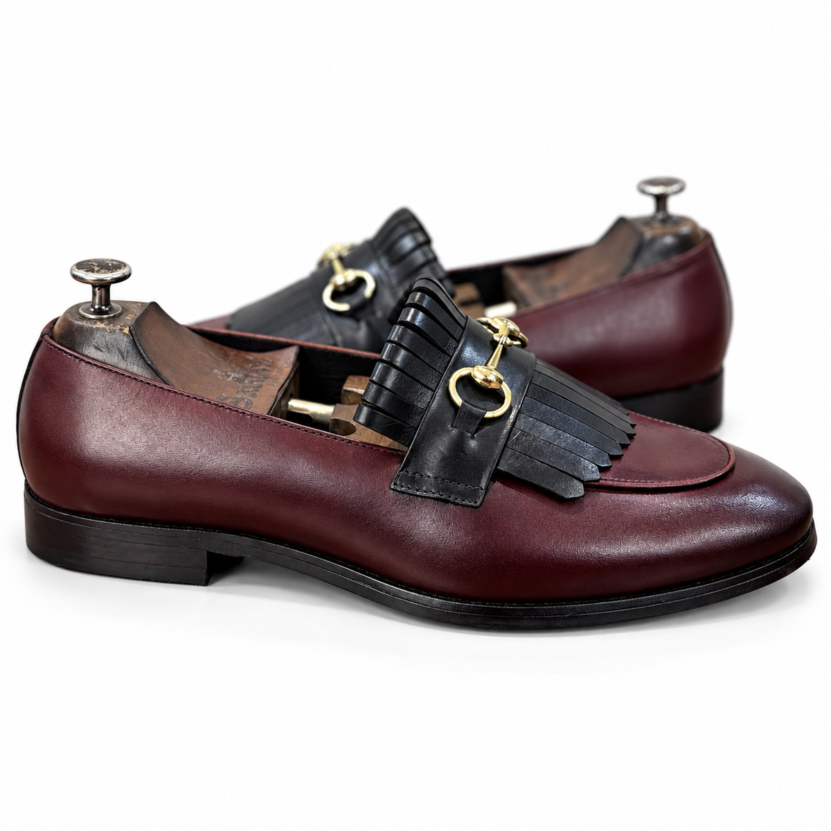 Bordeaux Fringe Horsebit Loafers
