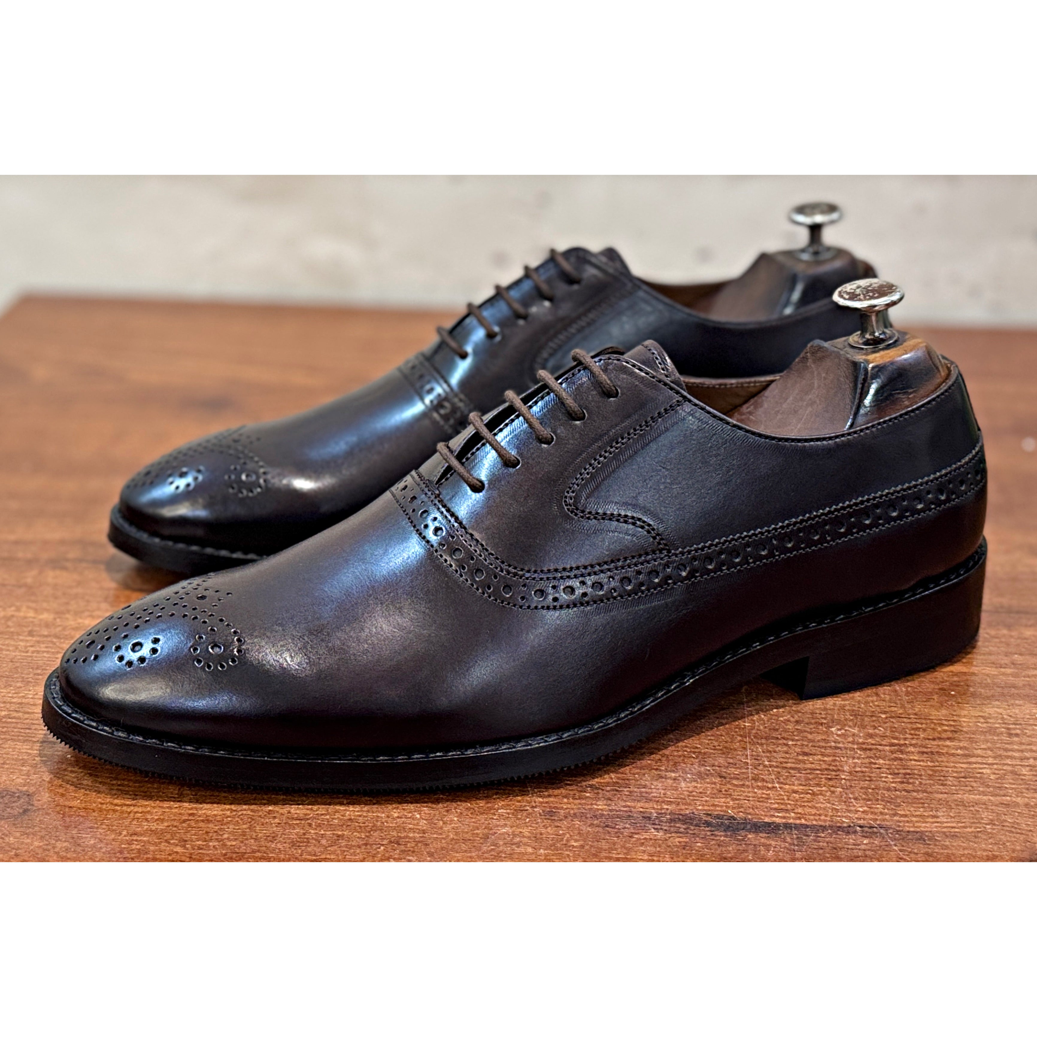 Savoy Spectator Windsor Quarter Brogue Oxford – Dark Brown Leather