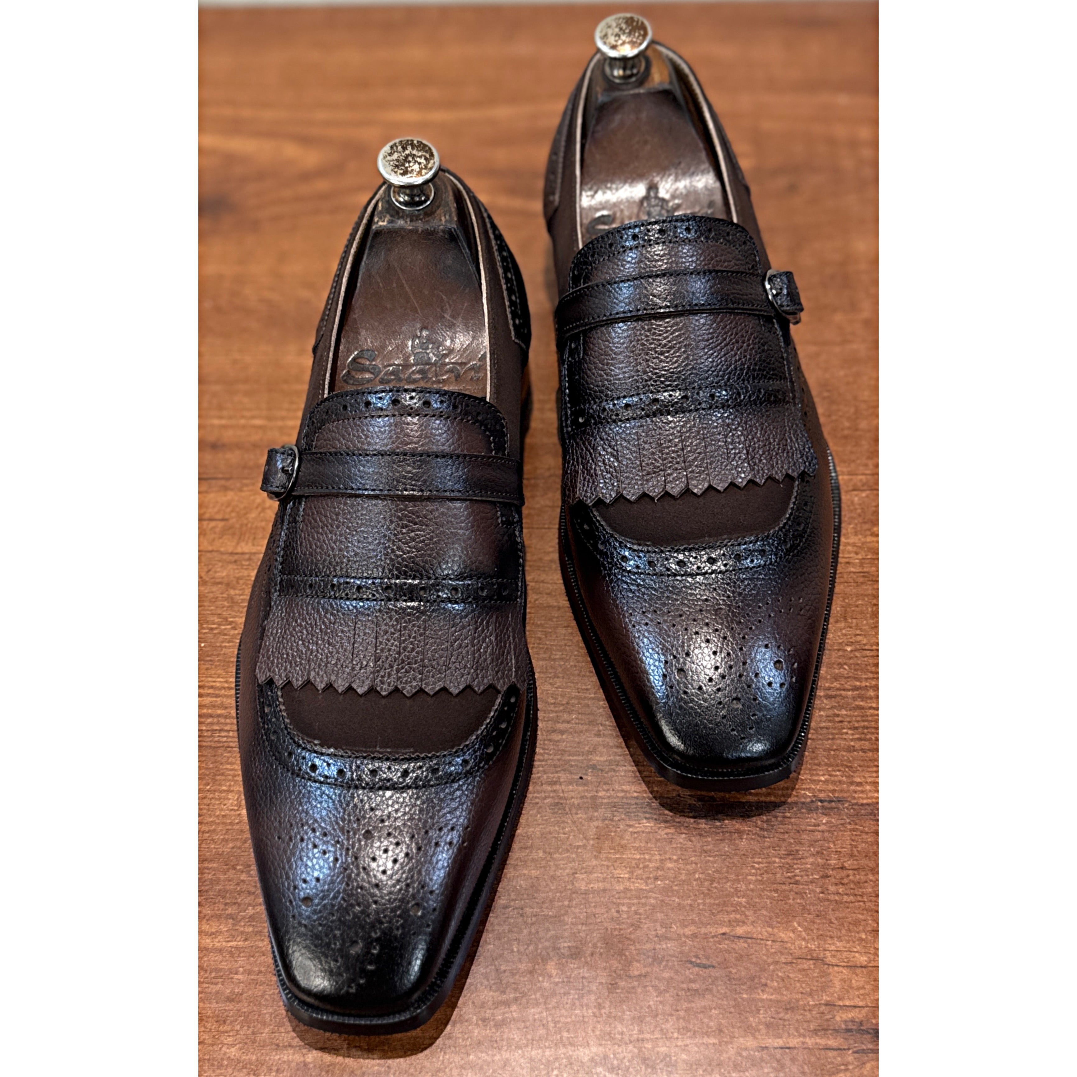 The Sovereign Monk Brown - Handcrafted Luxury Leather Monk Strap Brogues