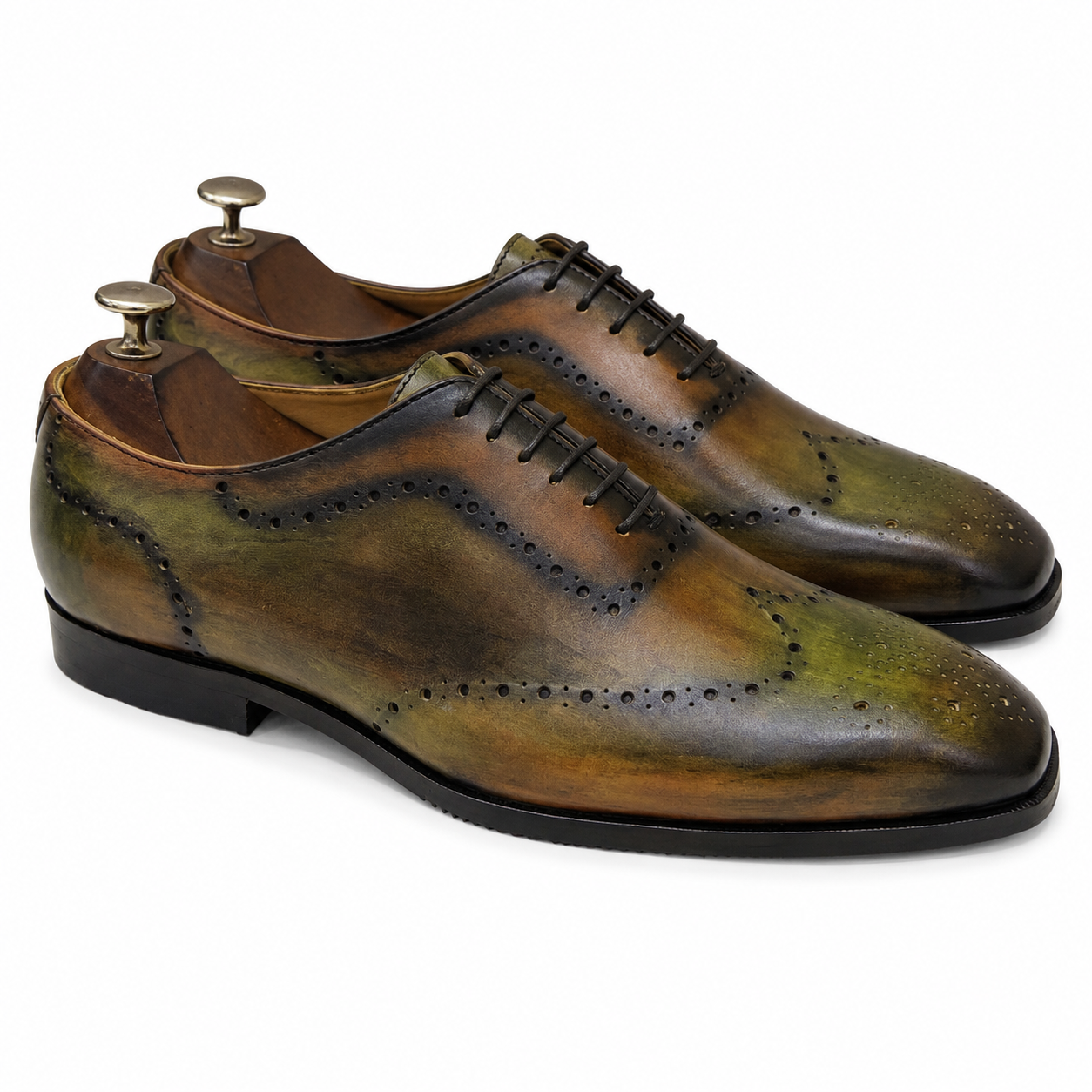 Auric Patina Wholecut Oxfords