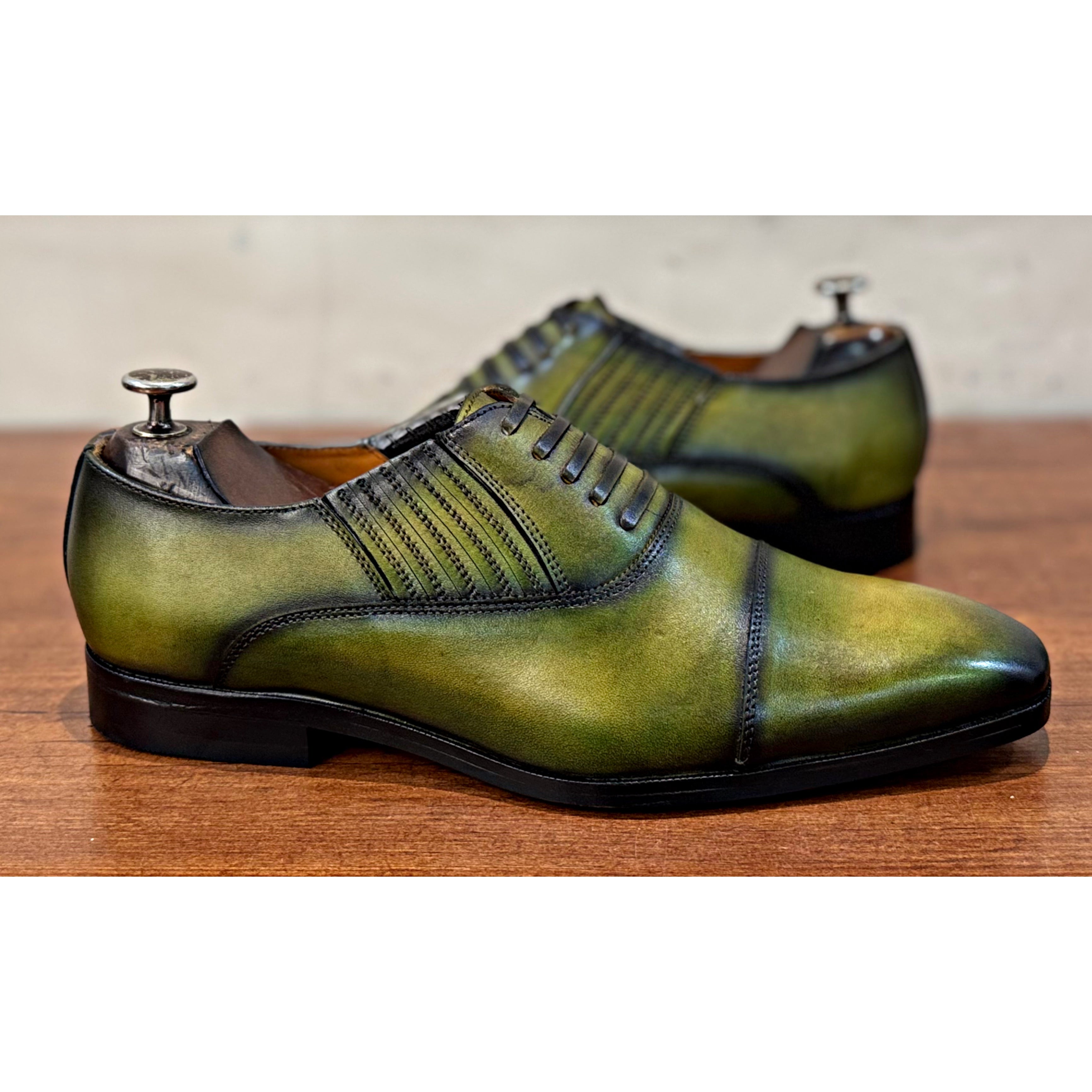 Lorenzo Olive Patina Loafers