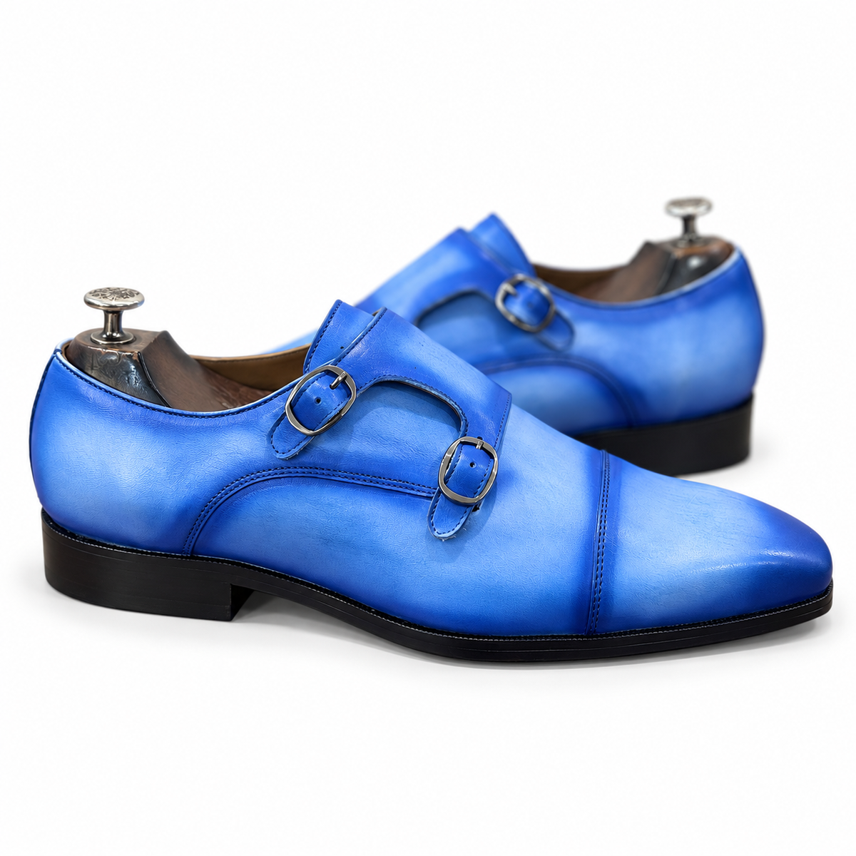 The Riviera Azure – Sky Blue Double Monk Strap