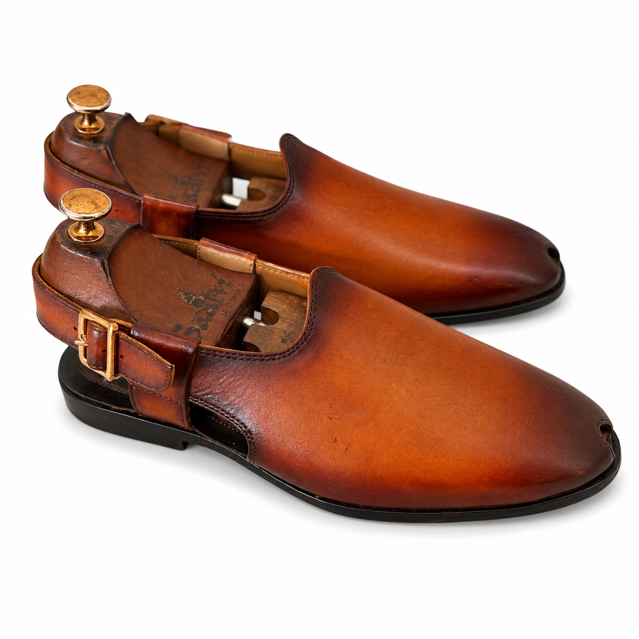 Open Toe Leather Peshawari Sandals