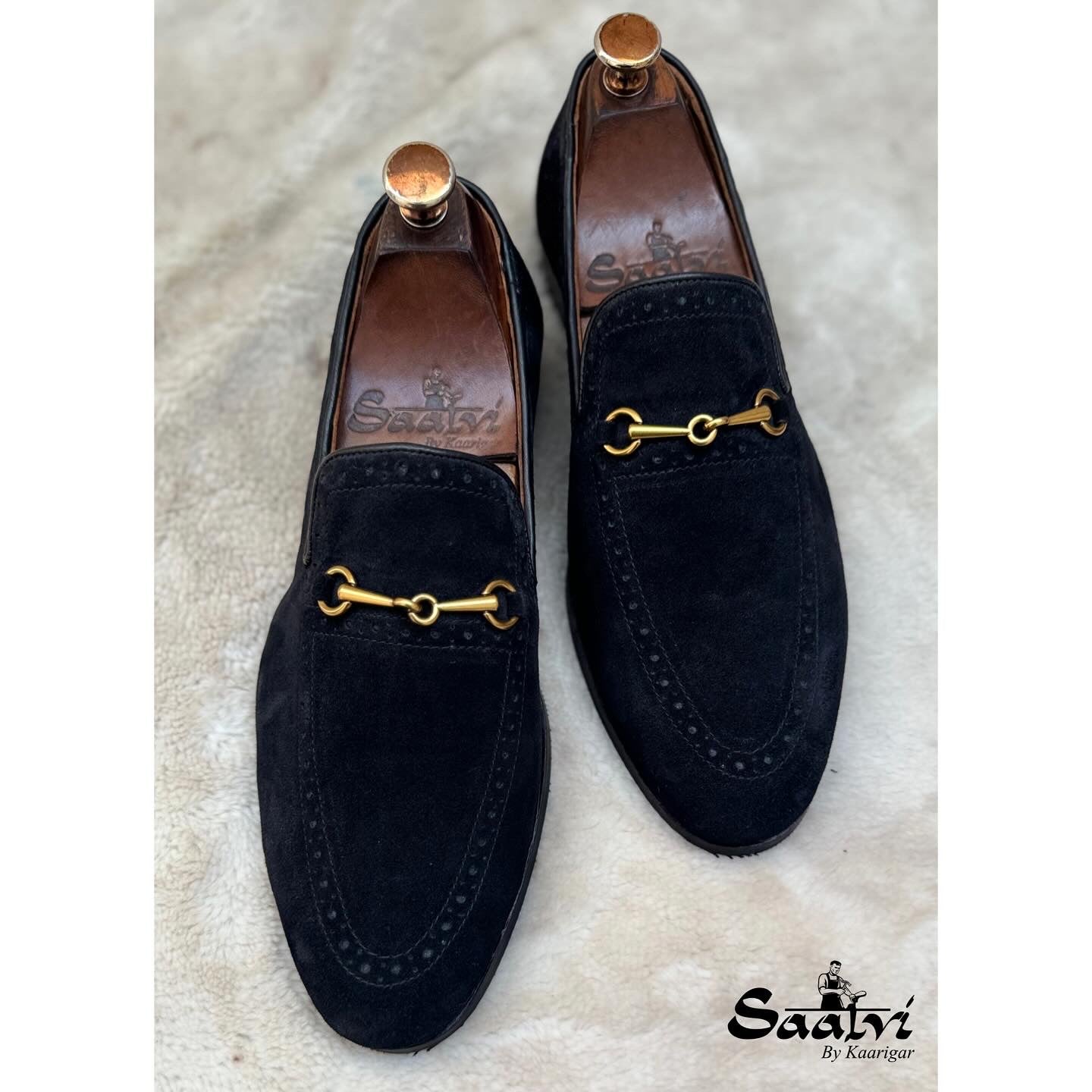 Semi Brogue Loafers Suede