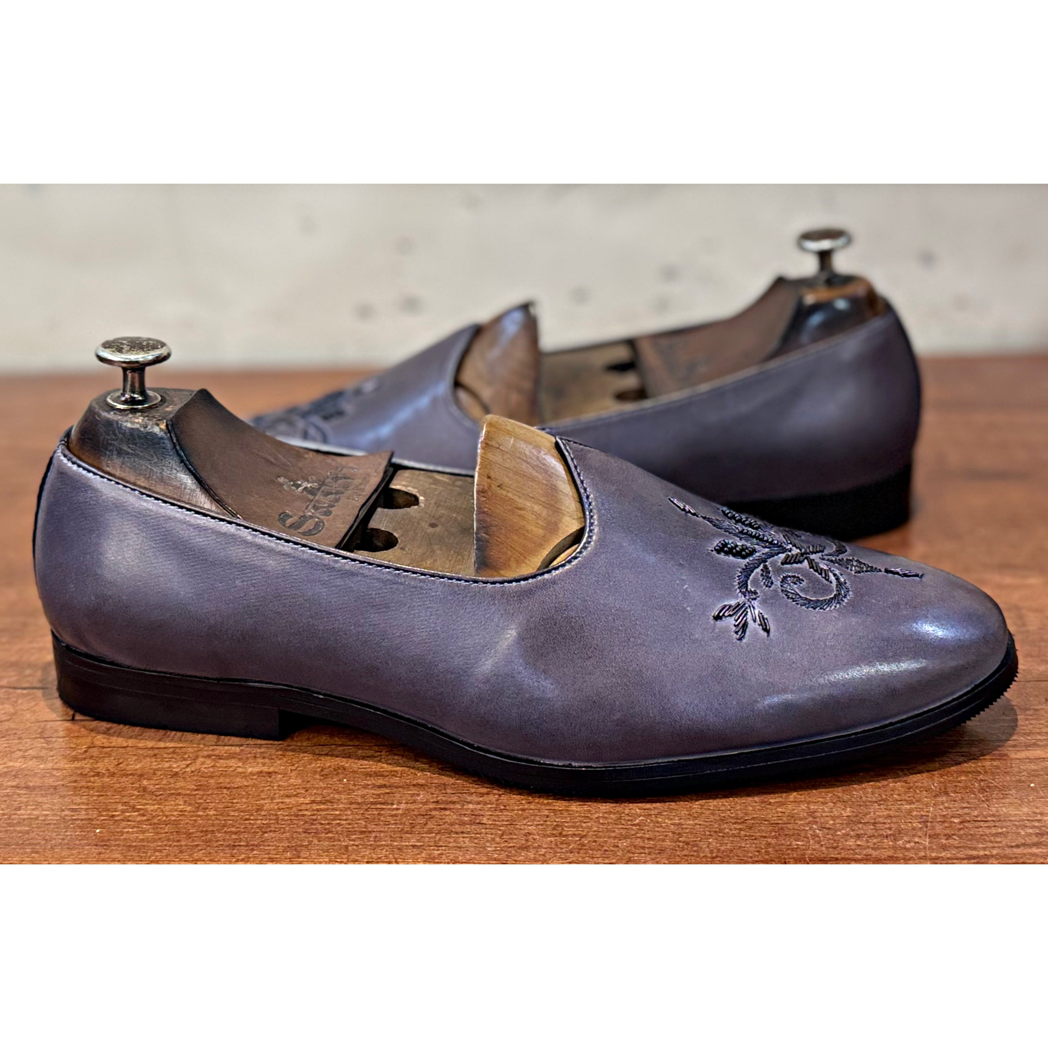 Grey Jalsa Embroidery Flower