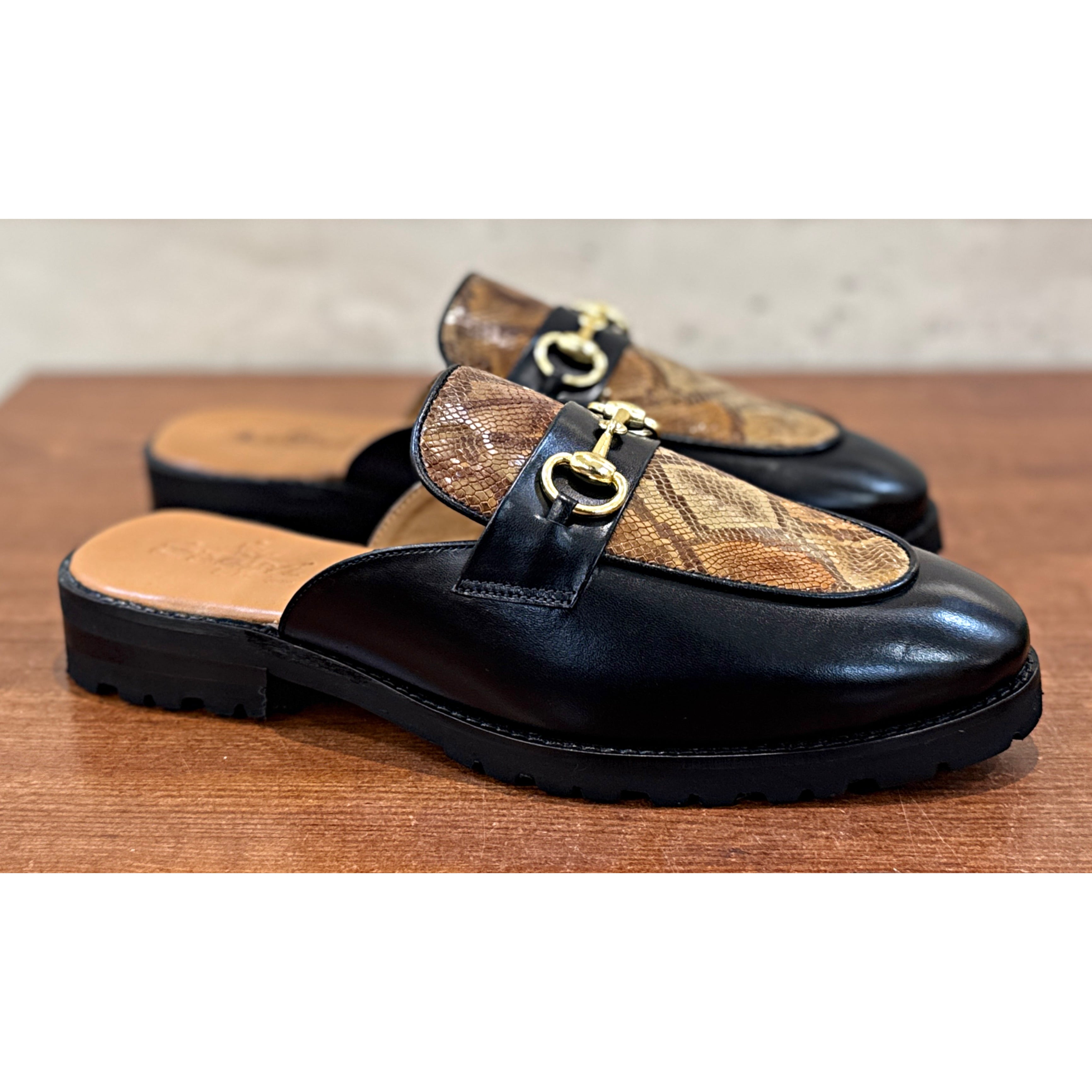 Monaco Serpente Mules