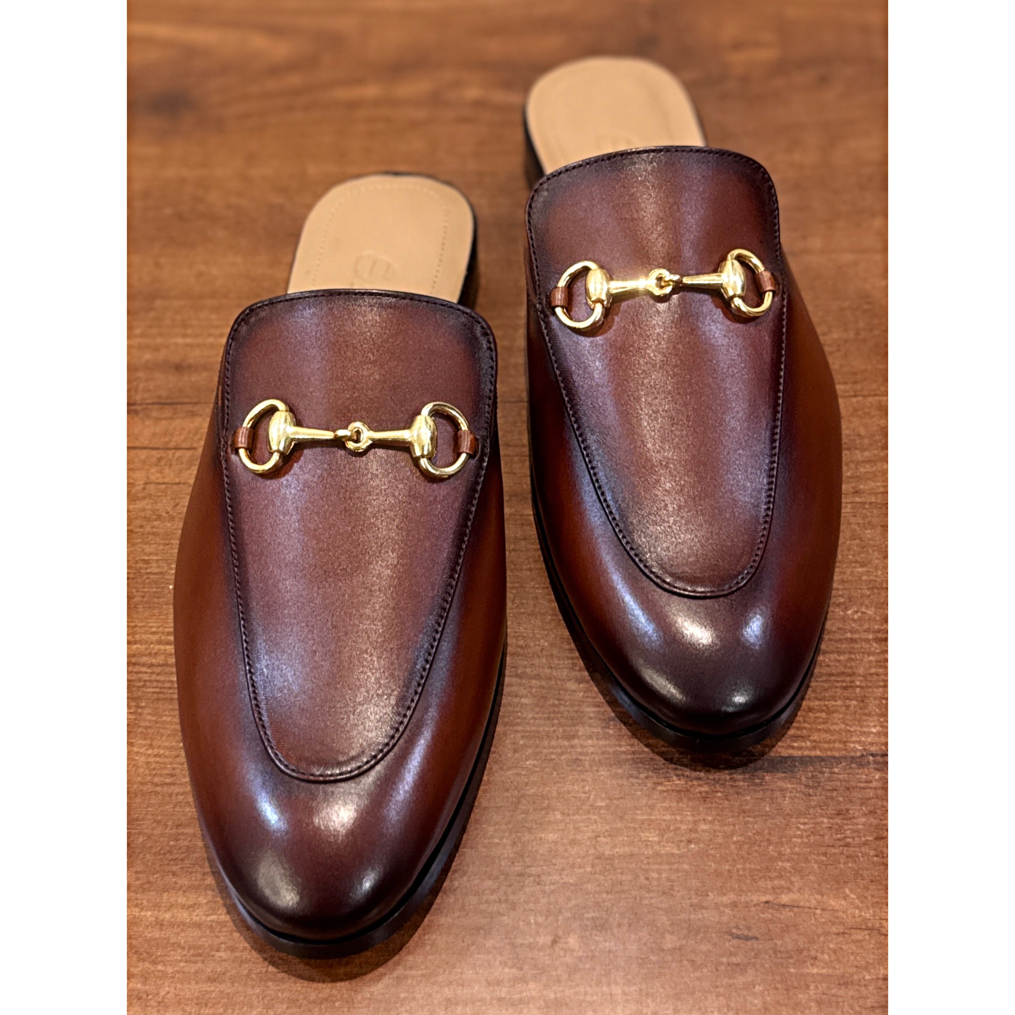 Monarch Brown Horsebit Mules