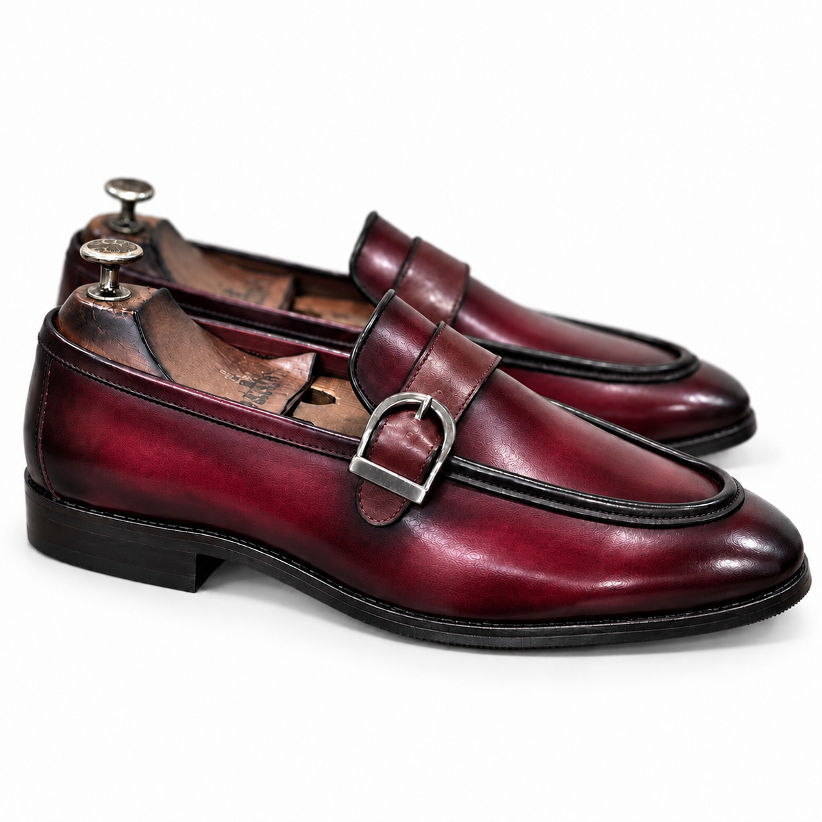 Bordeaux Royale Buckle Loafers