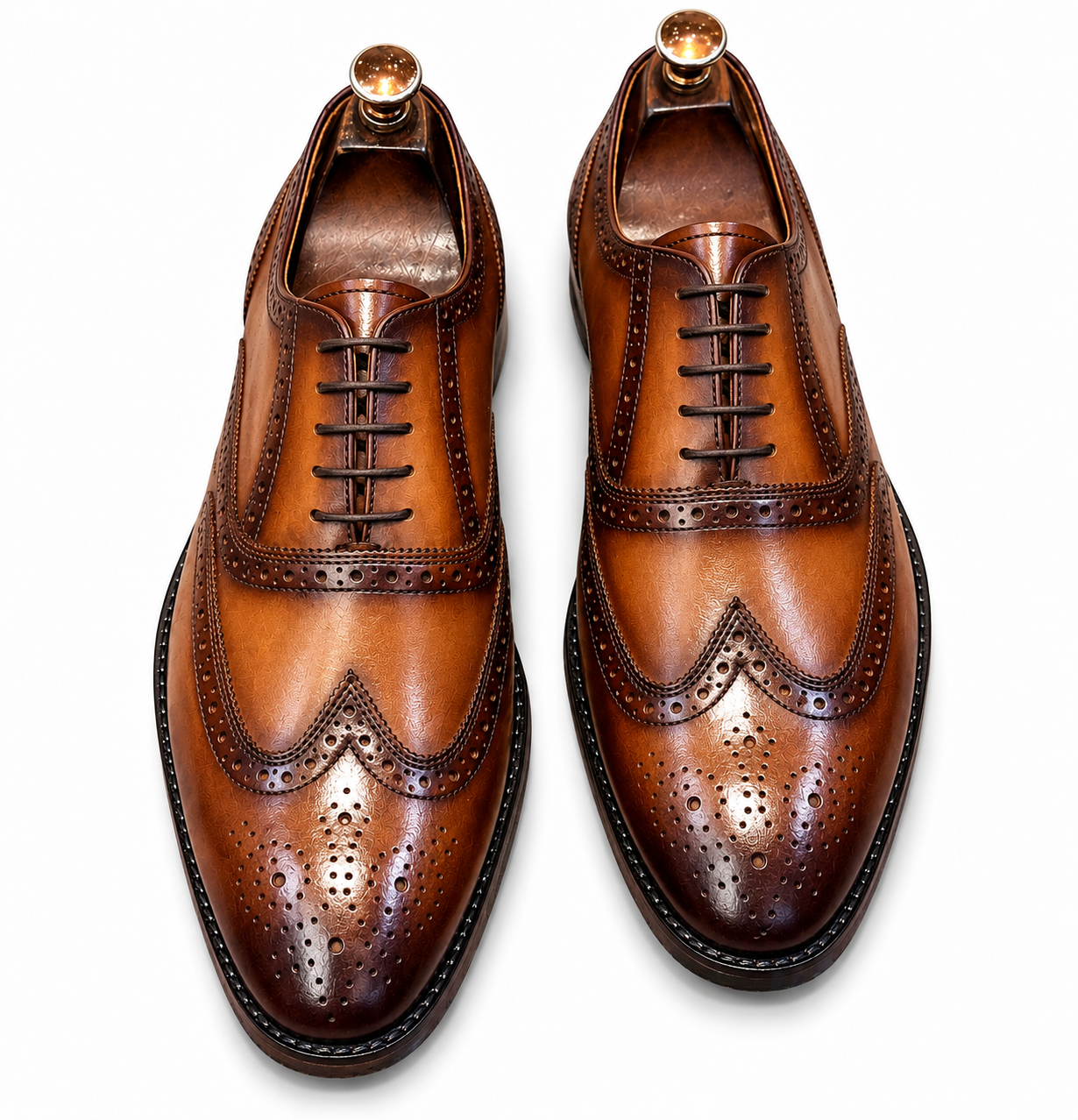 Cognac Wingtip Brogue Oxford