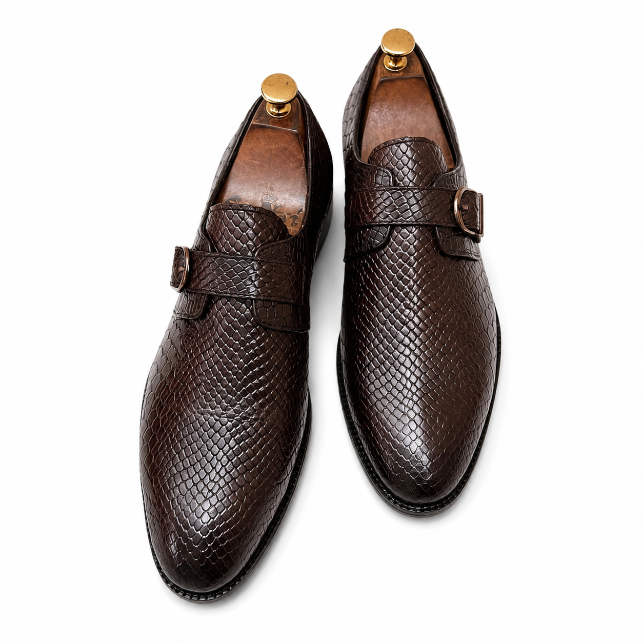 Single Strap Monk Python Embossed