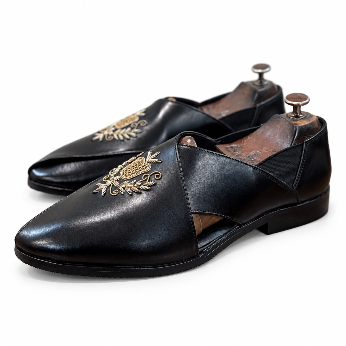 Dabka Peshawari Black