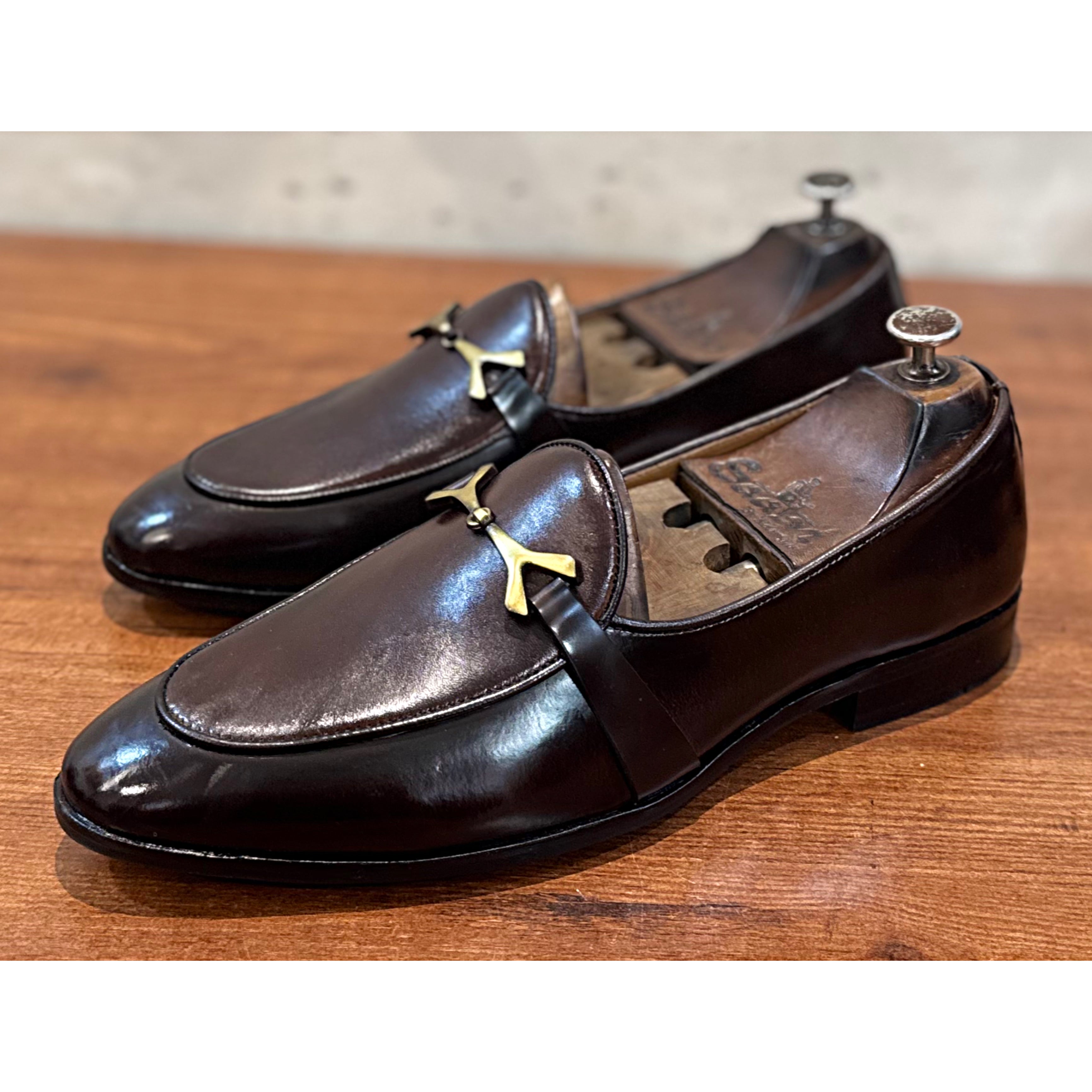 Brown Loafers With Buckle