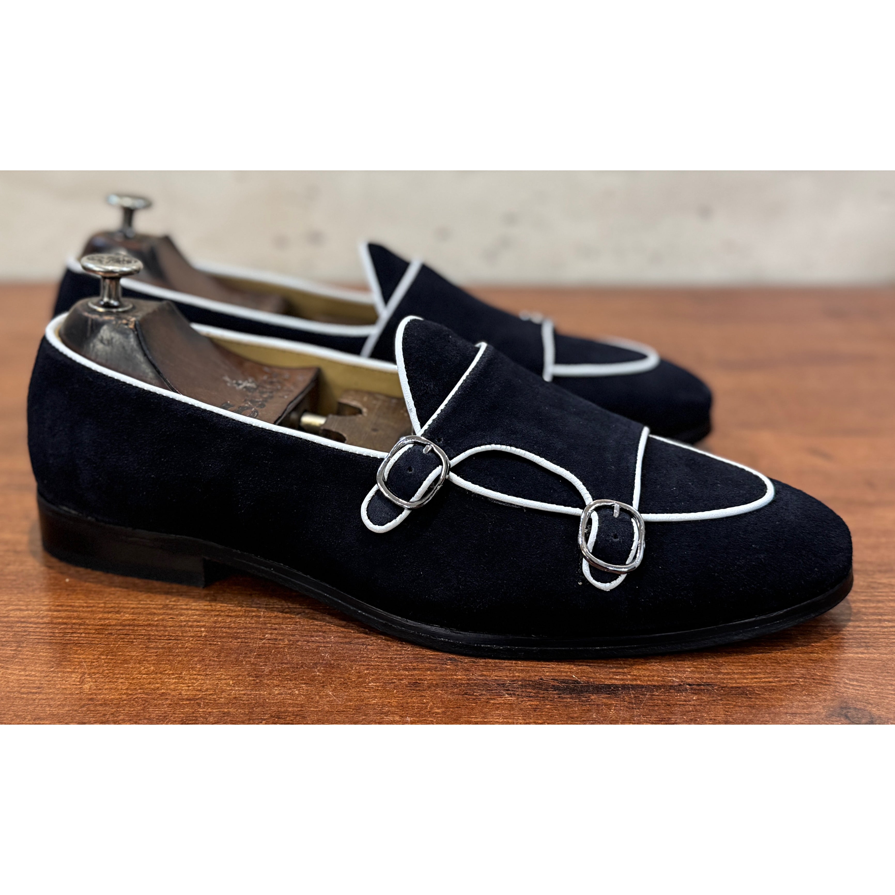 Midnight Navy Belgian Monk Straps