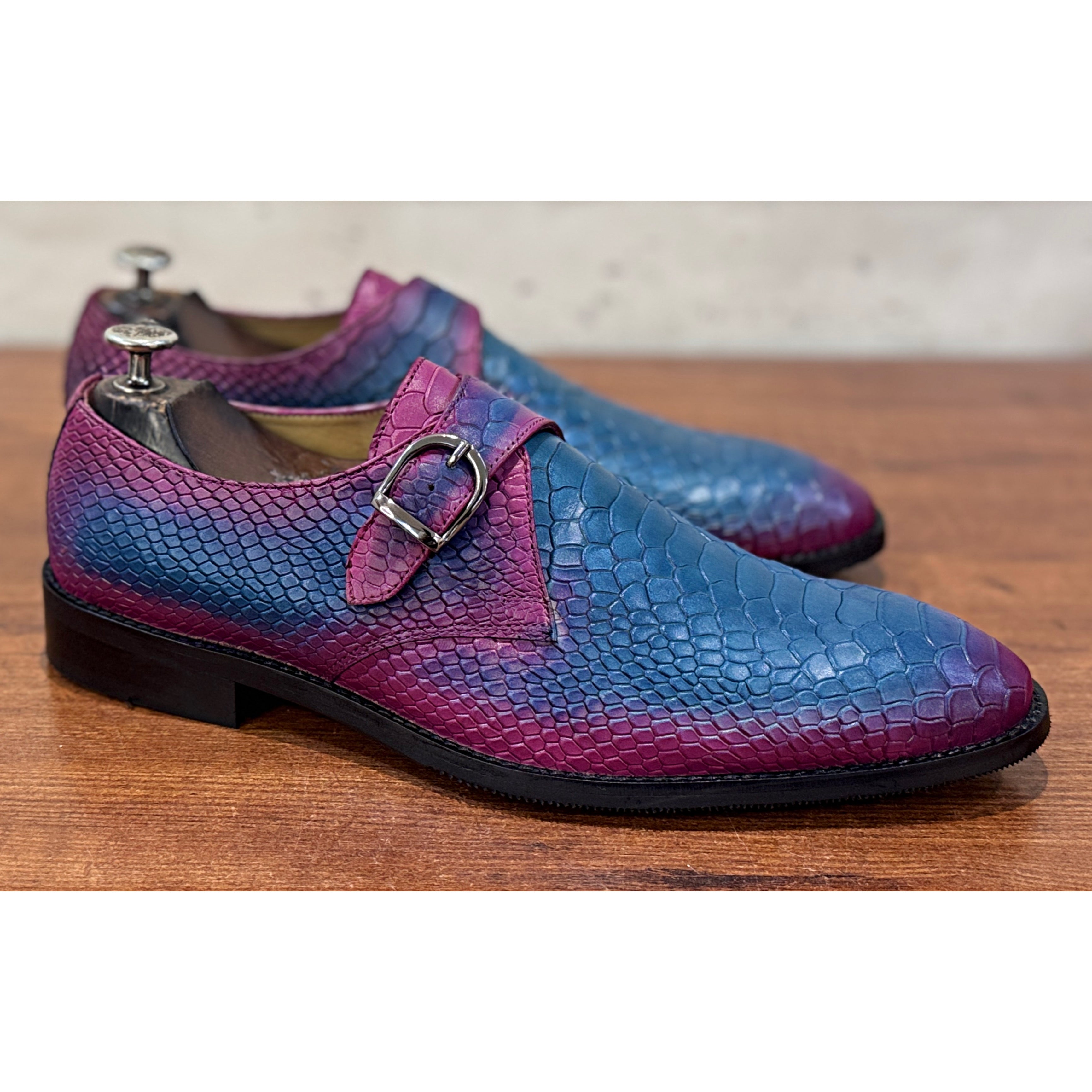 Aurora Python Monk Strap Shoes