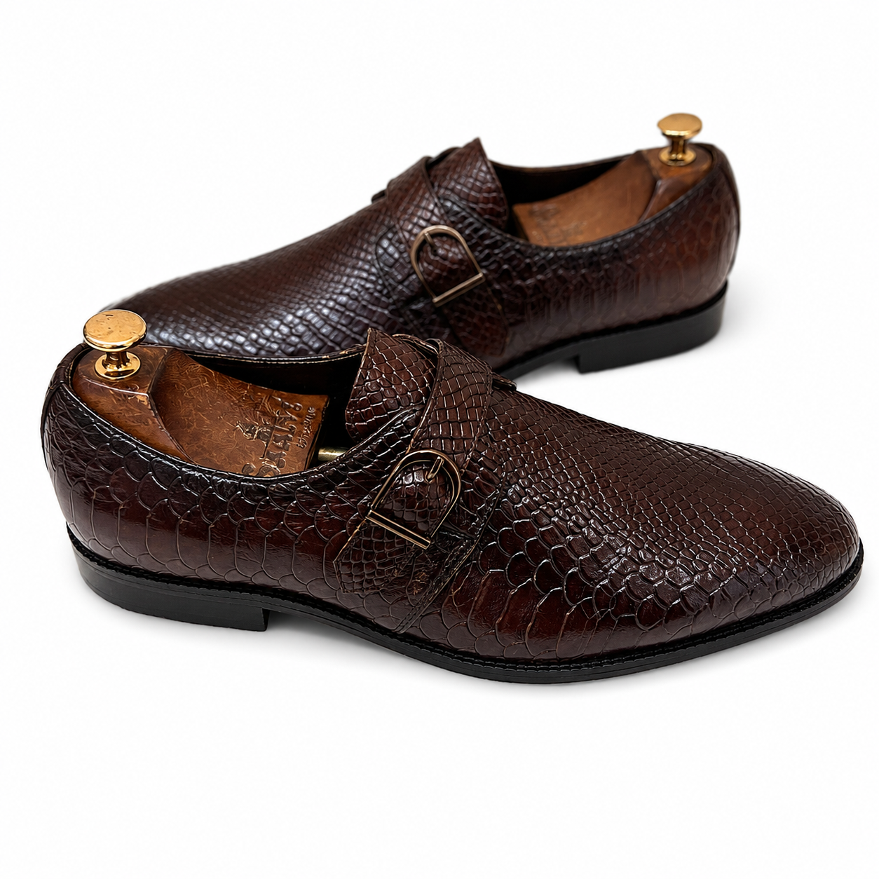 Single Strap Monk Python Embossed
