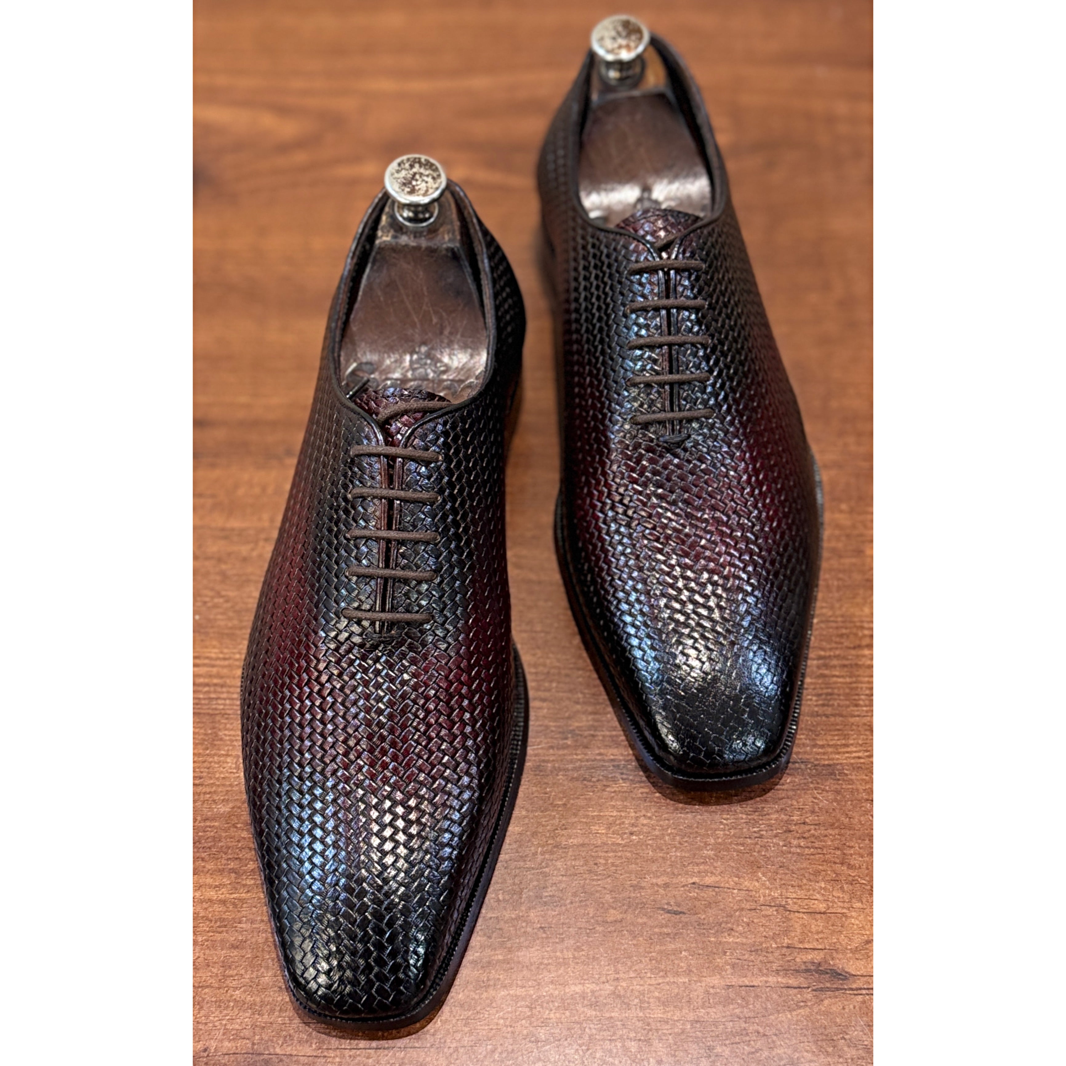 Savoy Spectator Kensington Woven Oxford – Oxblood Patina