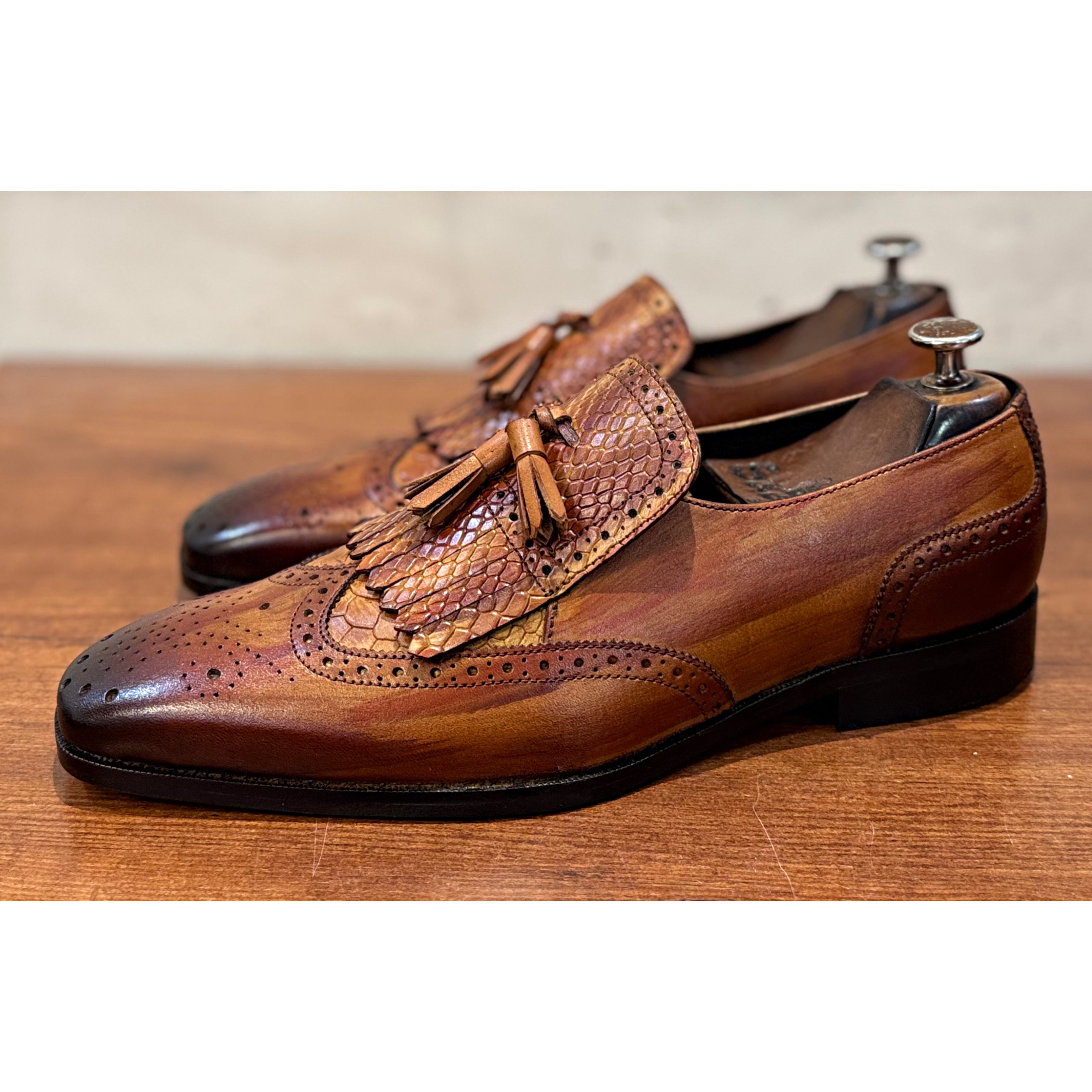Regal Python Tassel Loafers