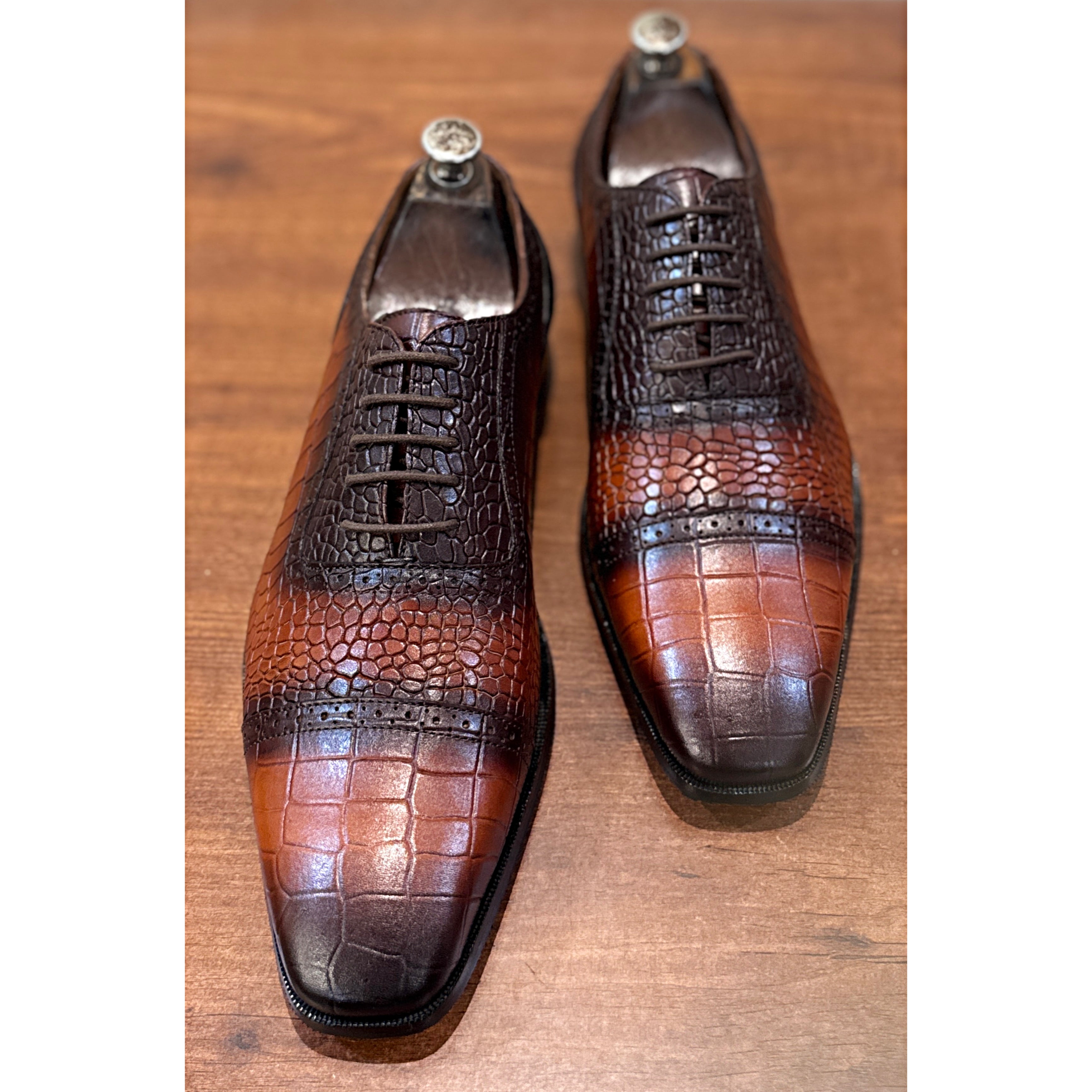 Royal Croc Oxford – Cognac Brown