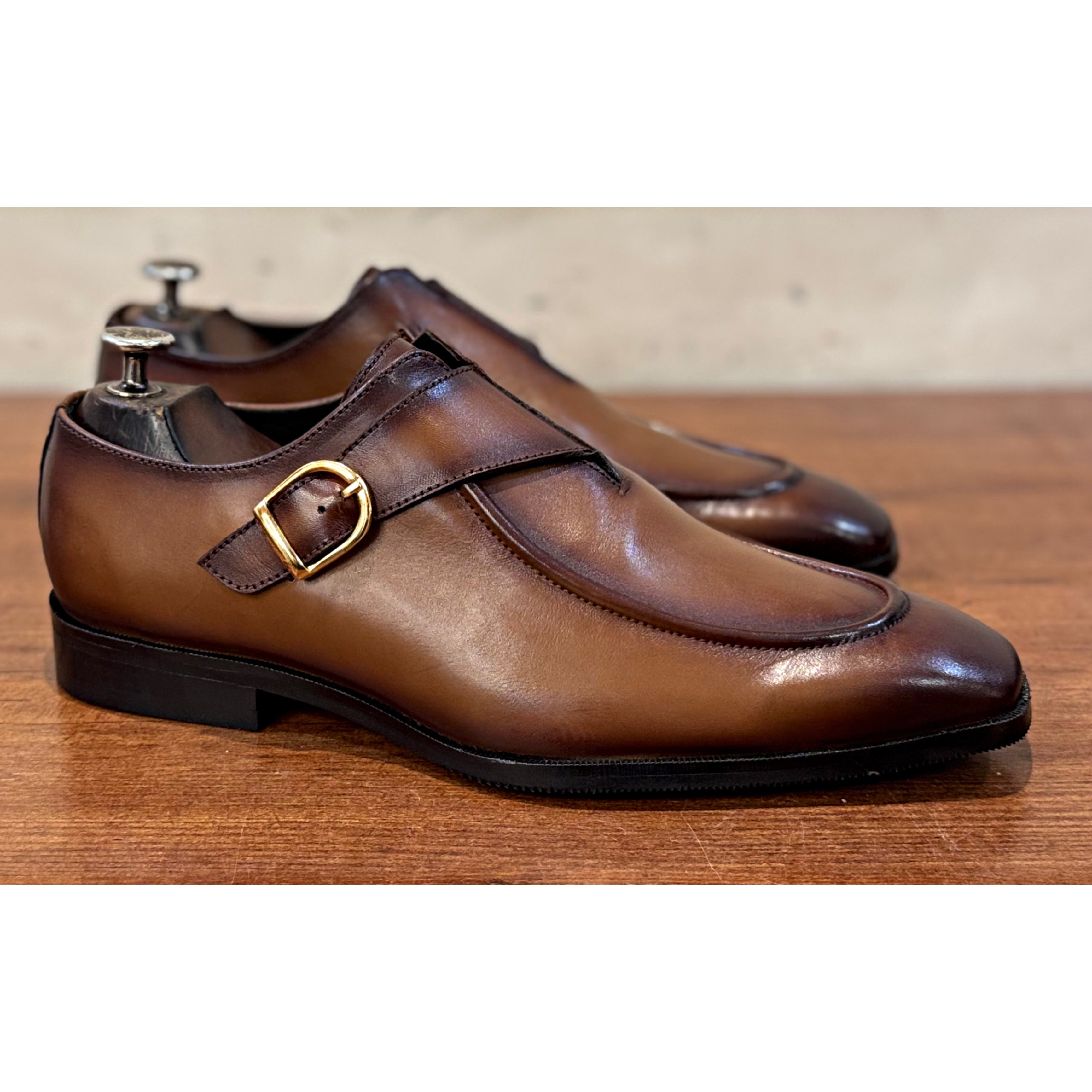 British Pointy Toe Single Monks