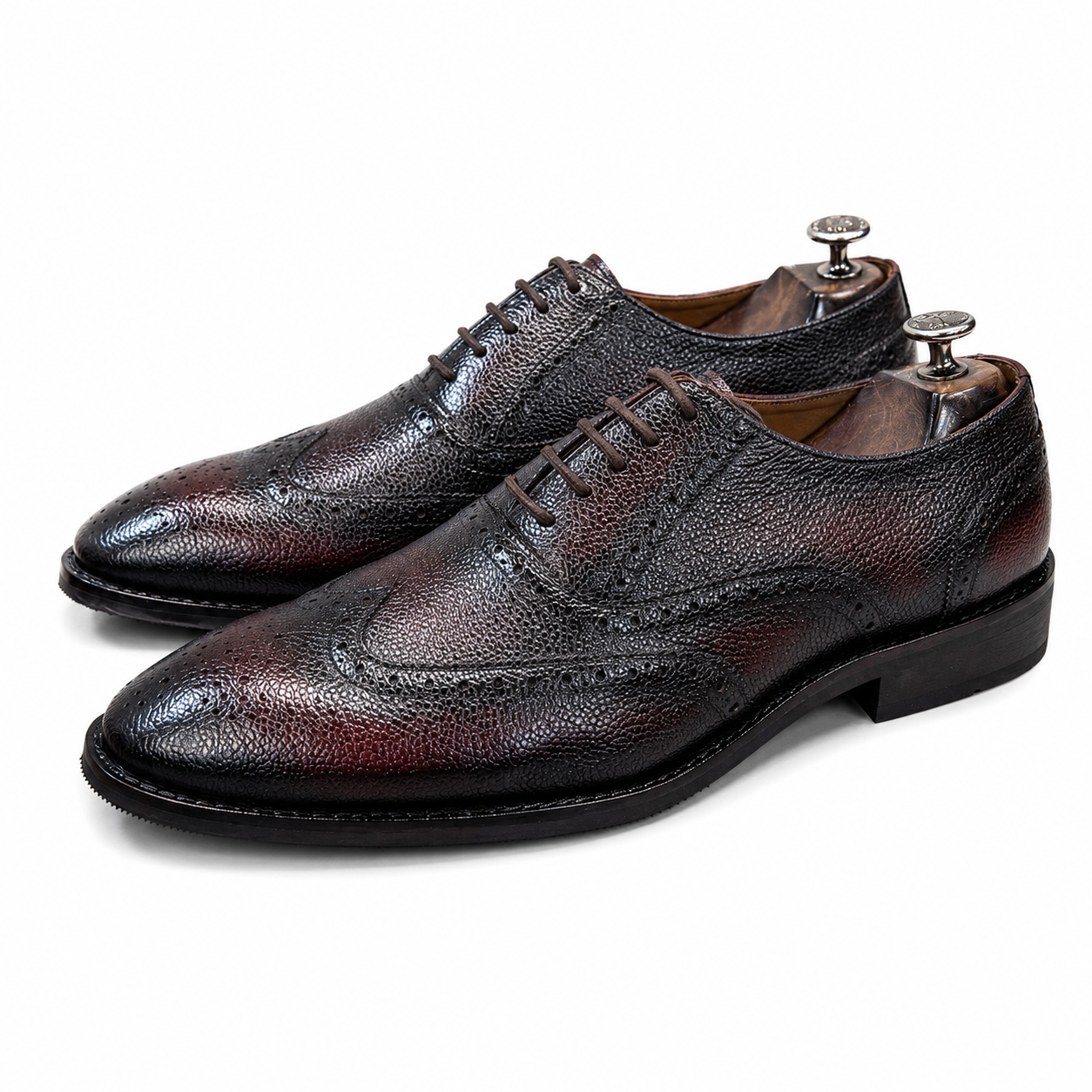Oxblood NDM Leather Oxford Shoes