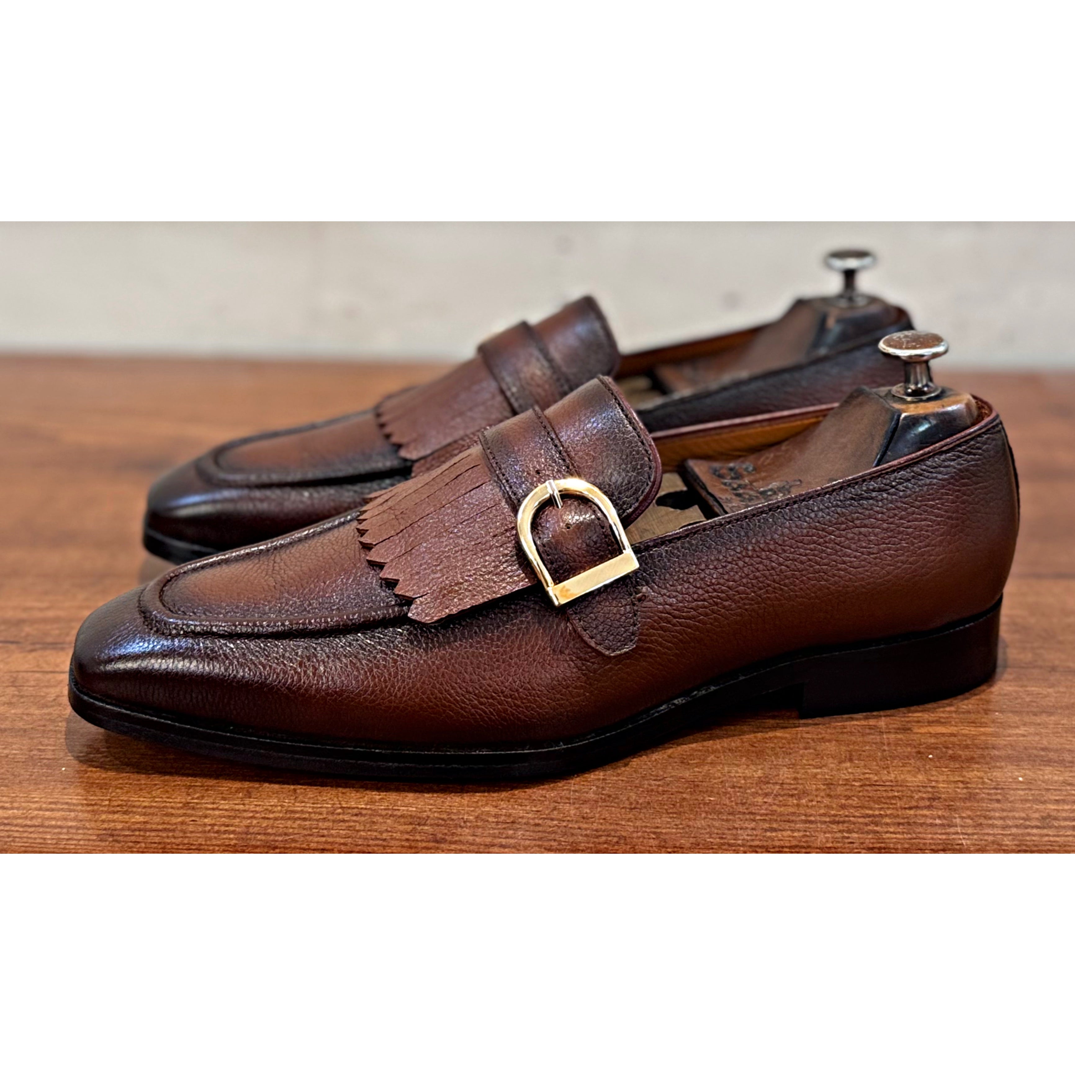 Tan Loafers with Fringe Ndm