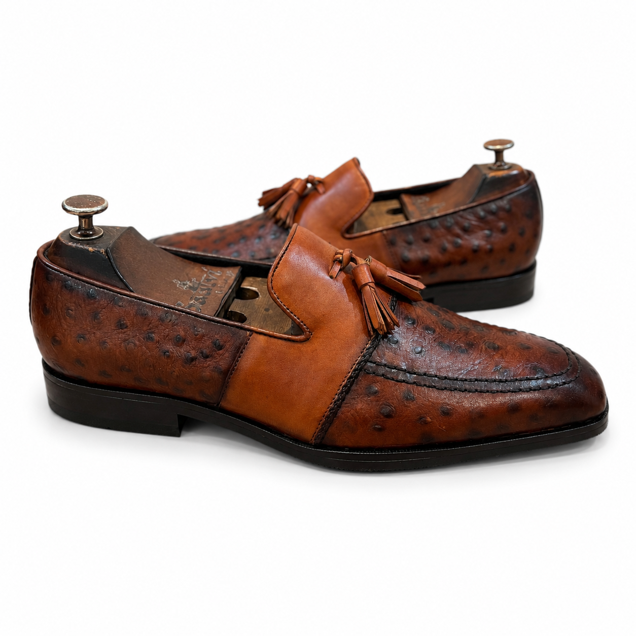 Imperial Ostrich Tassel Loafers