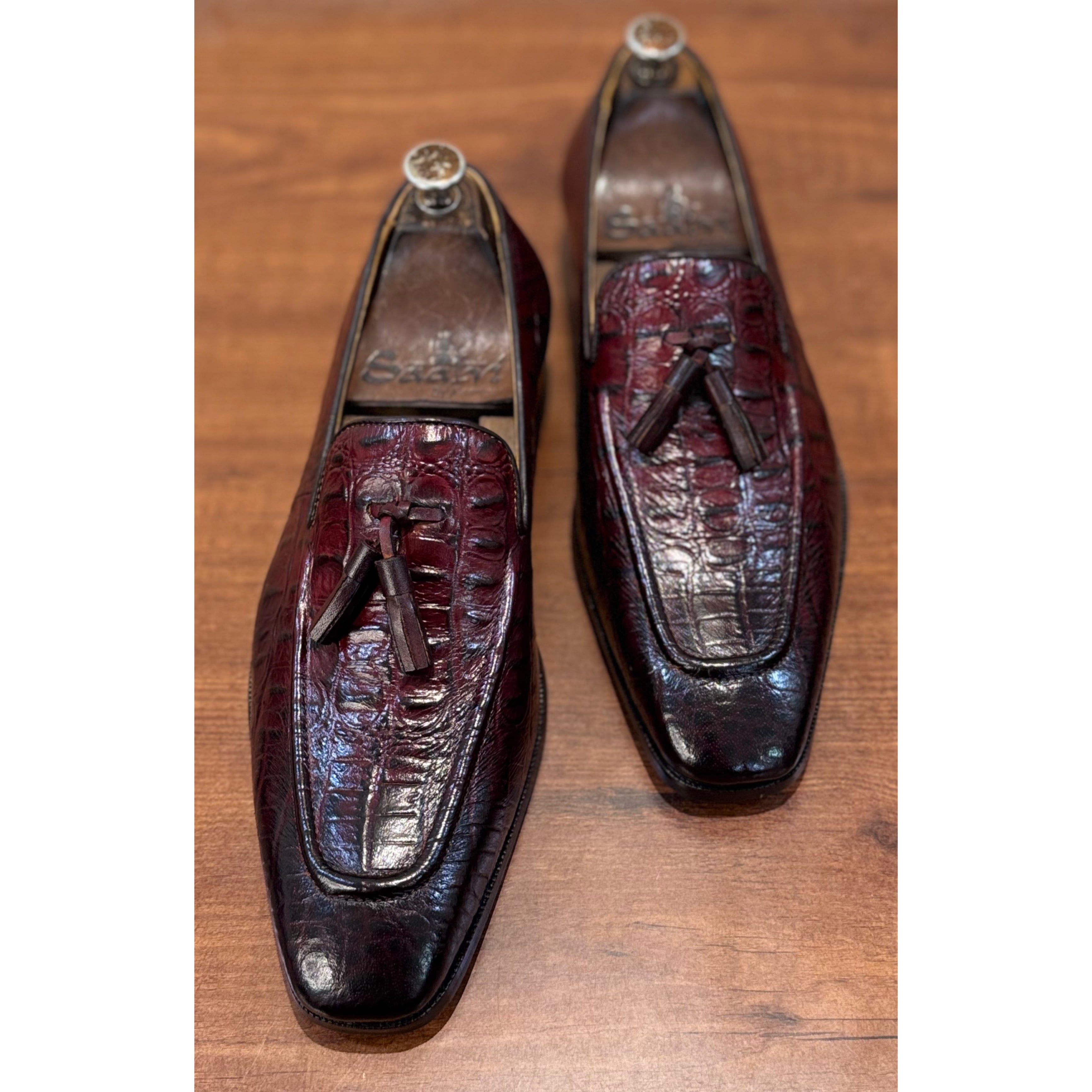 Bordo Croc Loafers / Tassel