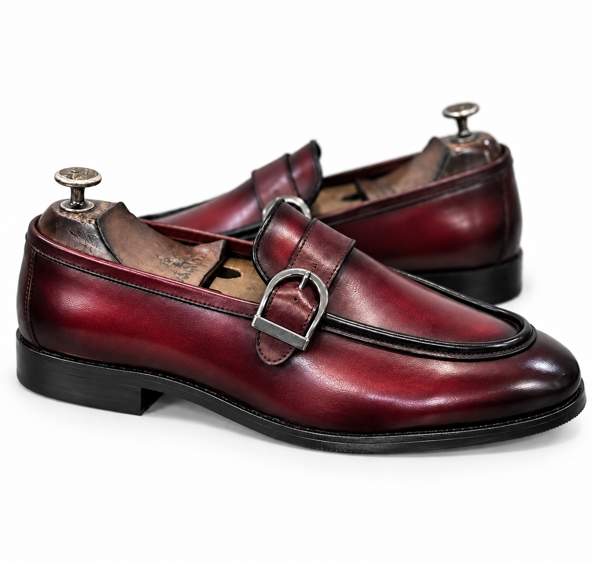 Bordeaux Royale Buckle Loafers