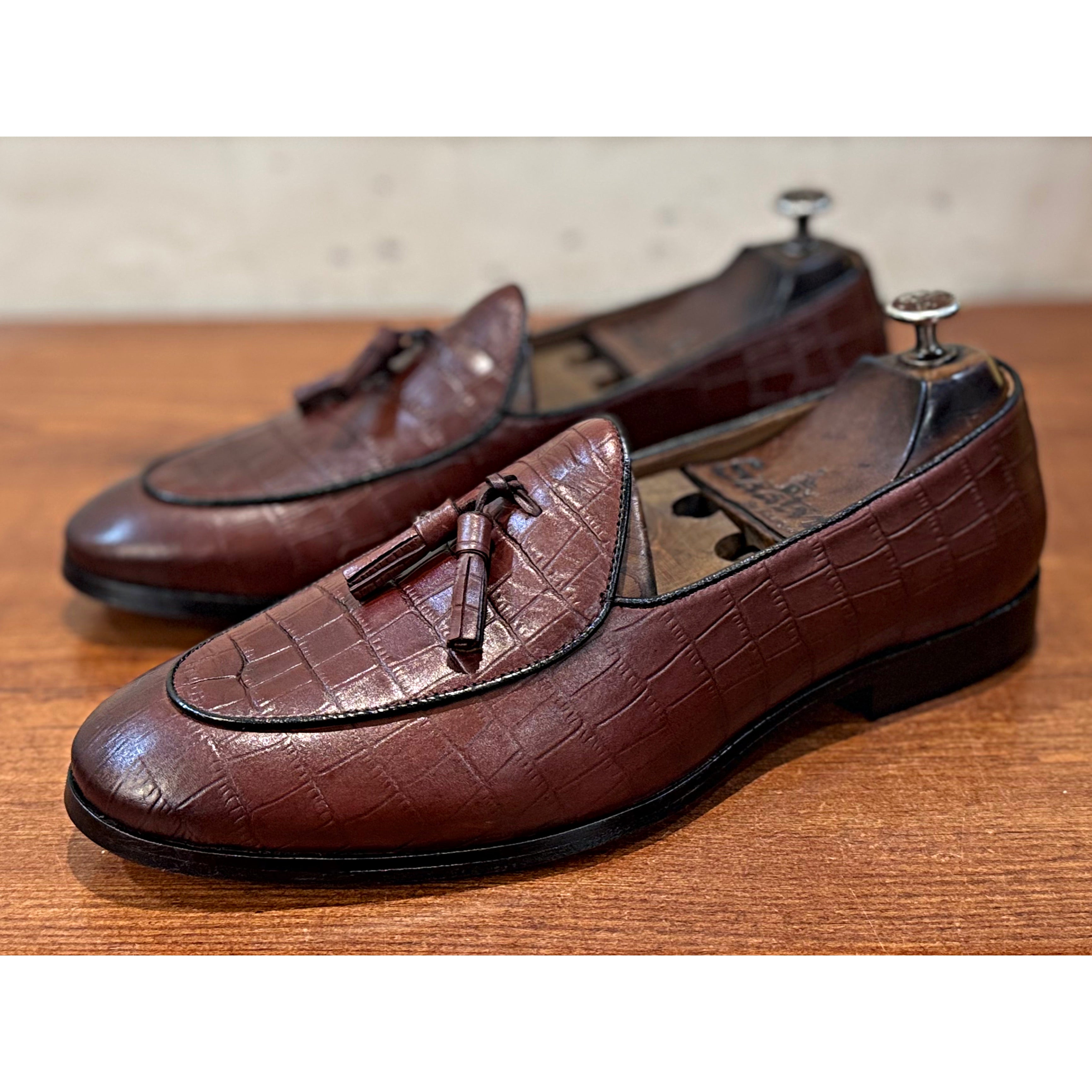 Belgian Loafers With Tassels Brown