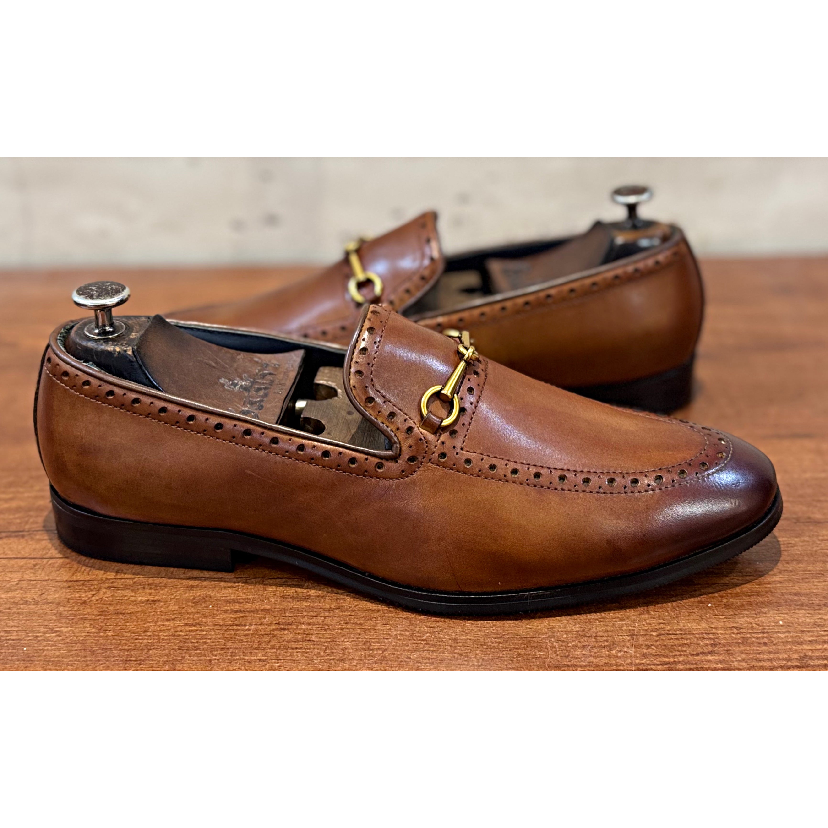 Semi Brogue Loafers Tan