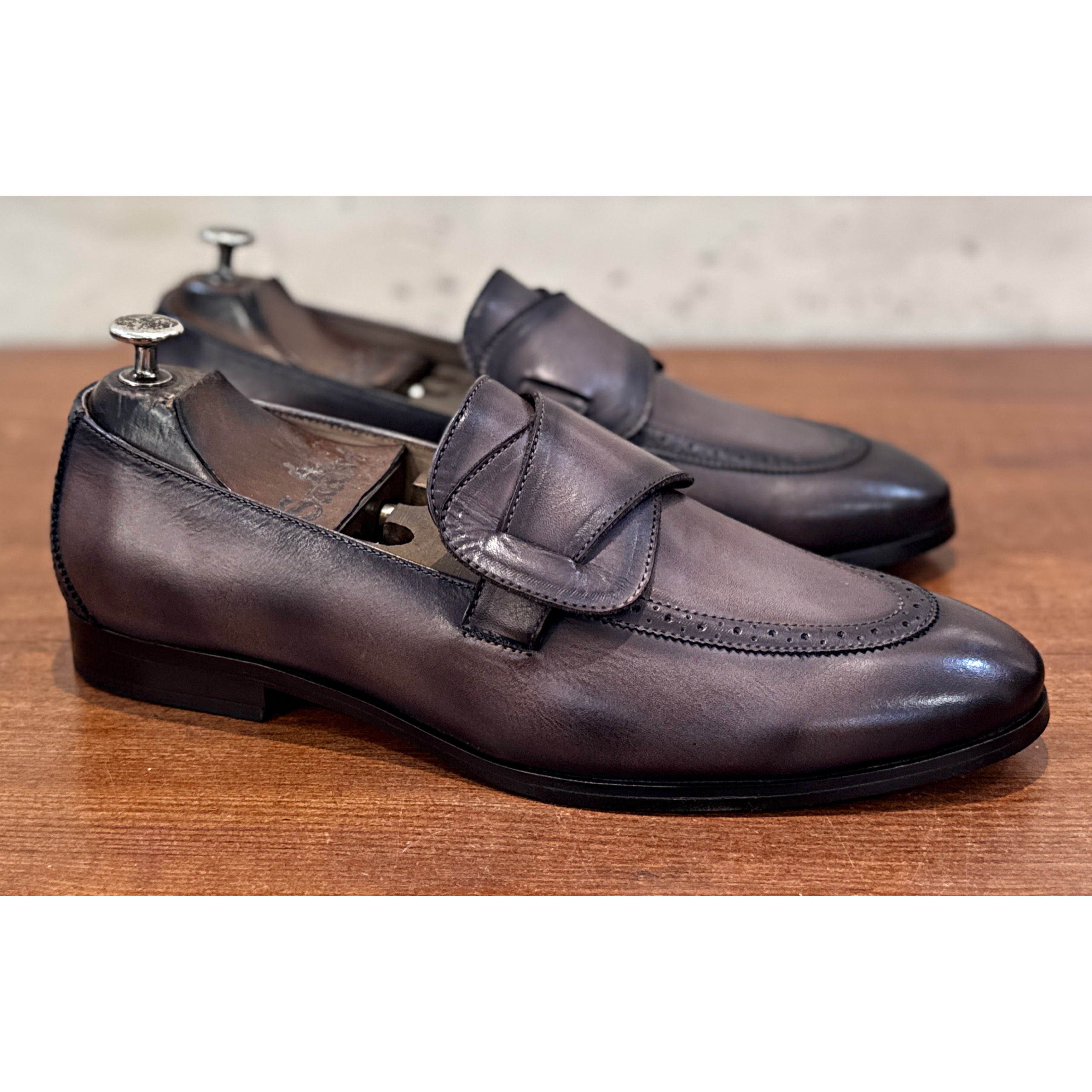 Butterfly Loafers Hand Patina Light Brown