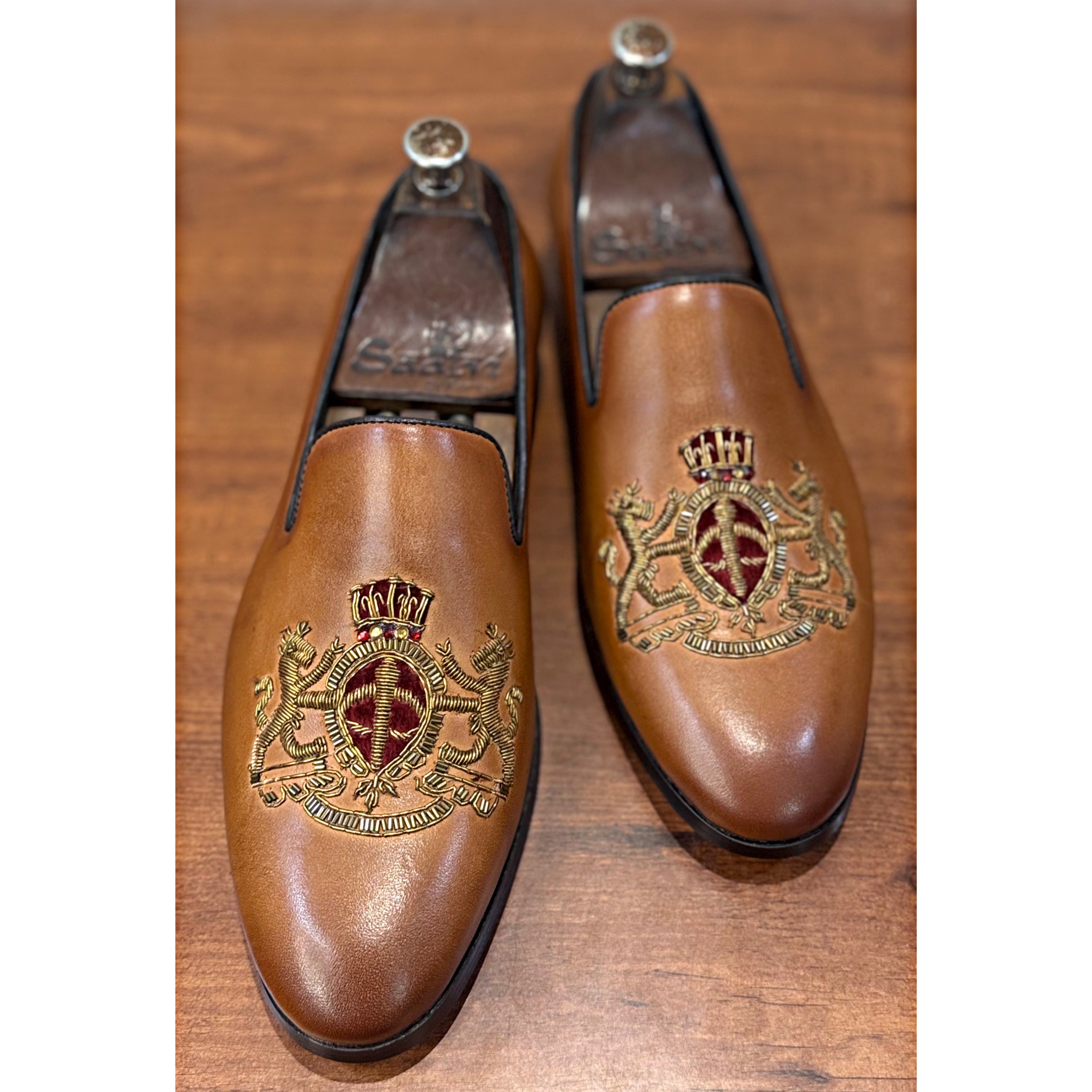 Royal Hand Zardosi Slipons
