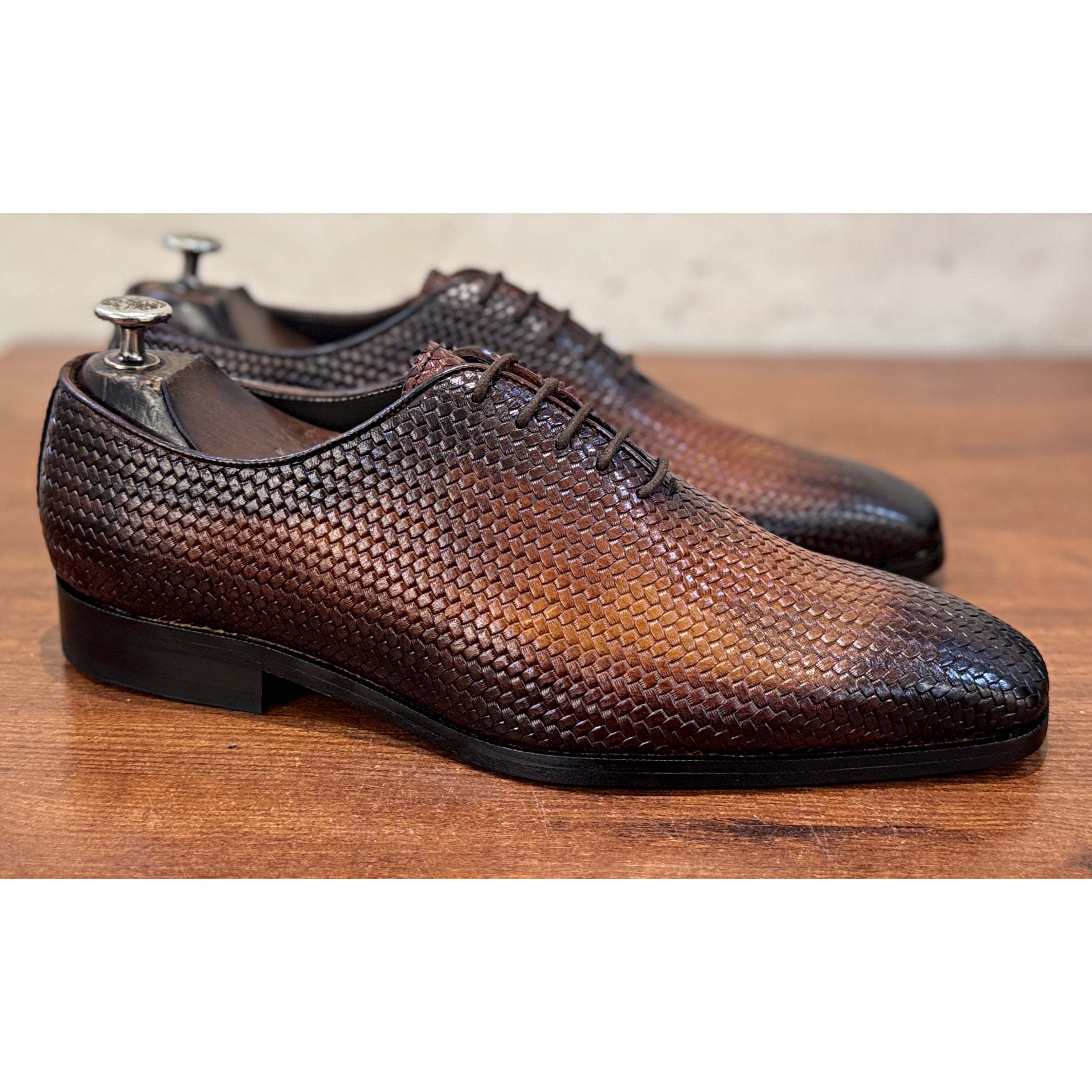 Imperial Woven Derby – Cognac Brown